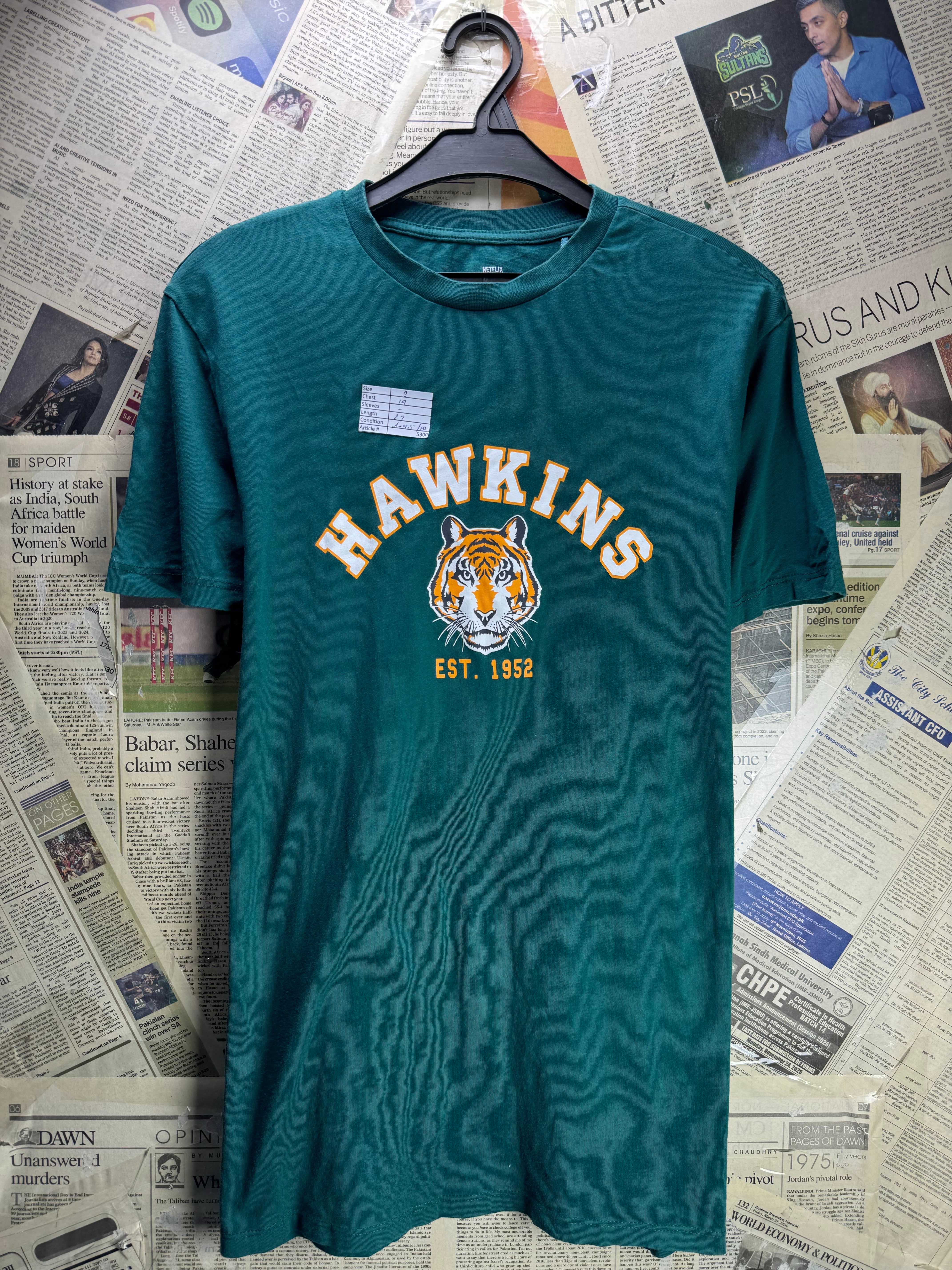 Netflix® Small | Chest: 19" | Green | T-Shirt | Cotton | 5300 - Genuine Maal