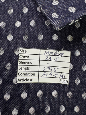 Bizzo® Medium | Chest: 21.5" | Space Blue with White Dots | Polo | Cotton | 3949 - Genuine Maal
