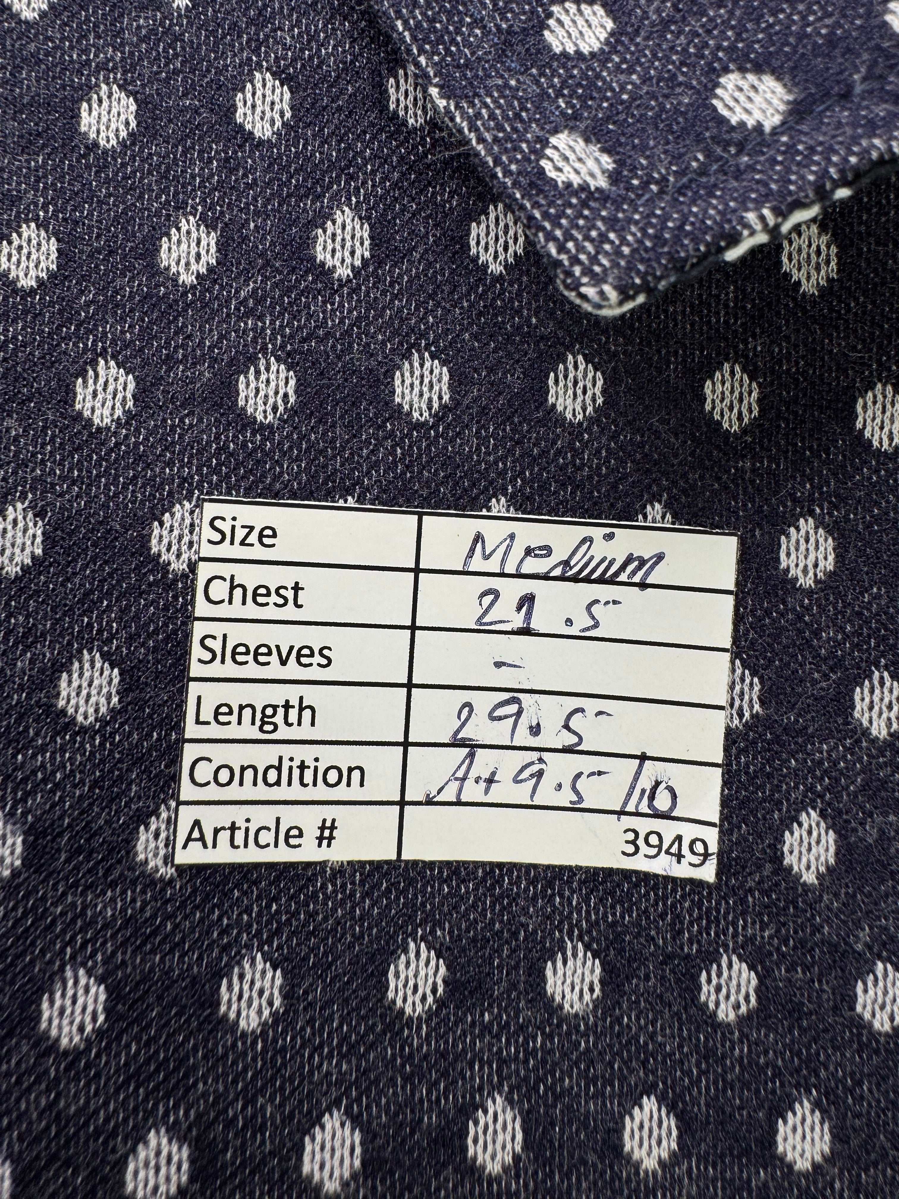 Bizzo® Medium | Chest: 21.5" | Space Blue with White Dots | Polo | Cotton | 3949 - Genuine Maal