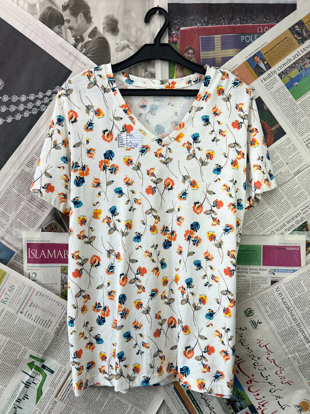 LANDS END® Floral | Medium | Chest: 21.5" | T105 - Genuine Maal