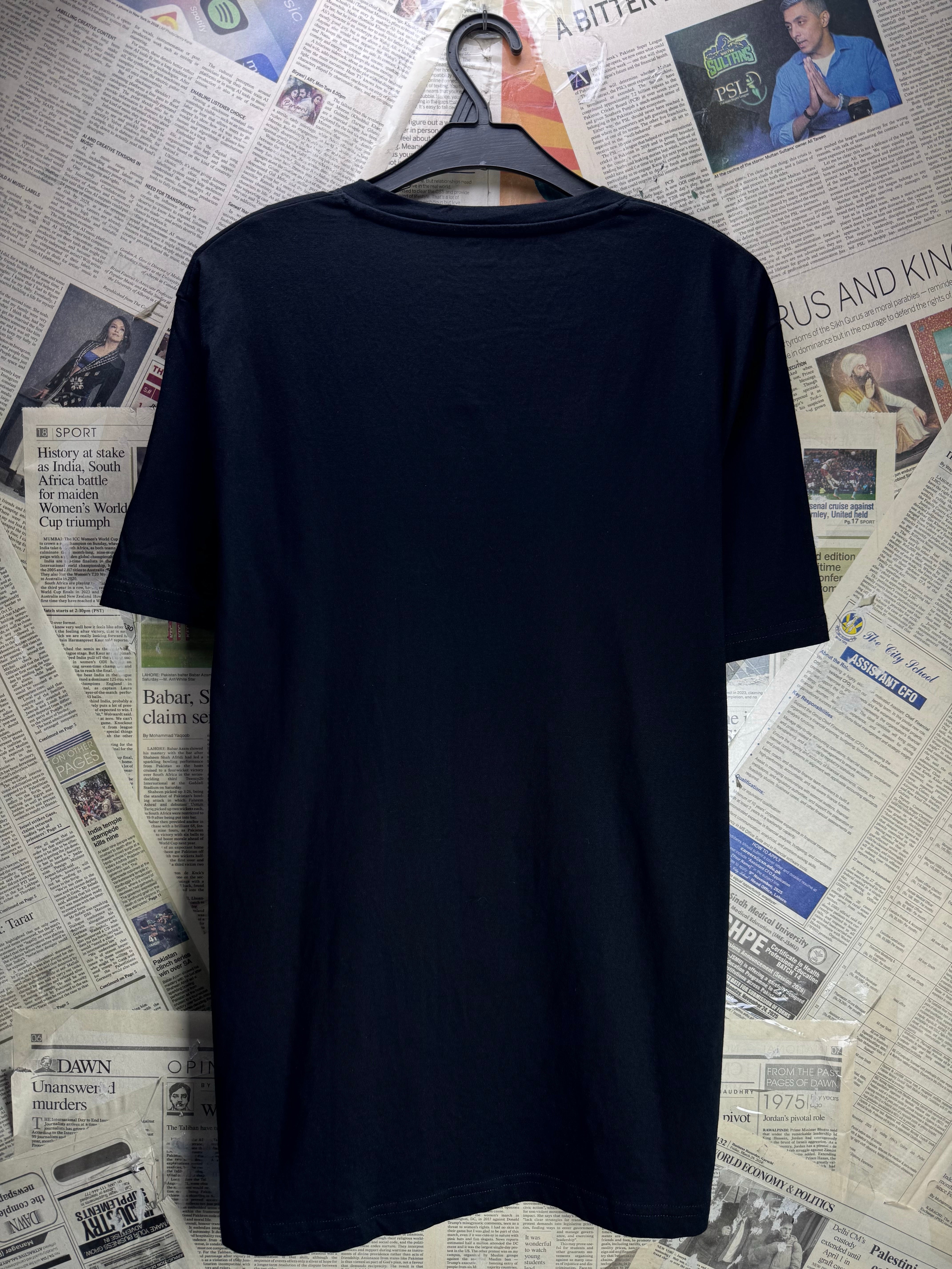 Inextenso® Small | Chest: 21" | Black | T-Shirt | Cotton | 5292 - Genuine Maal