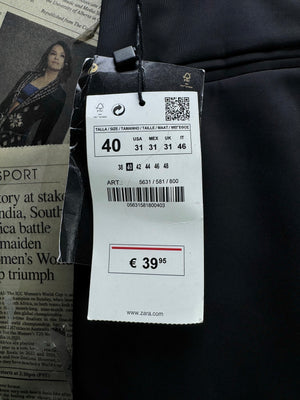 Zara® Waist: 32" | Black | Dress Pants | Poly - Wool - Elastane | 2762 - Genuine Maal
