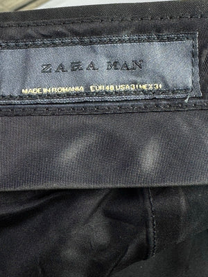 Zara® Waist: 32" | Black | Dress Pants | Poly - Wool - Elastane | 2762 - Genuine Maal