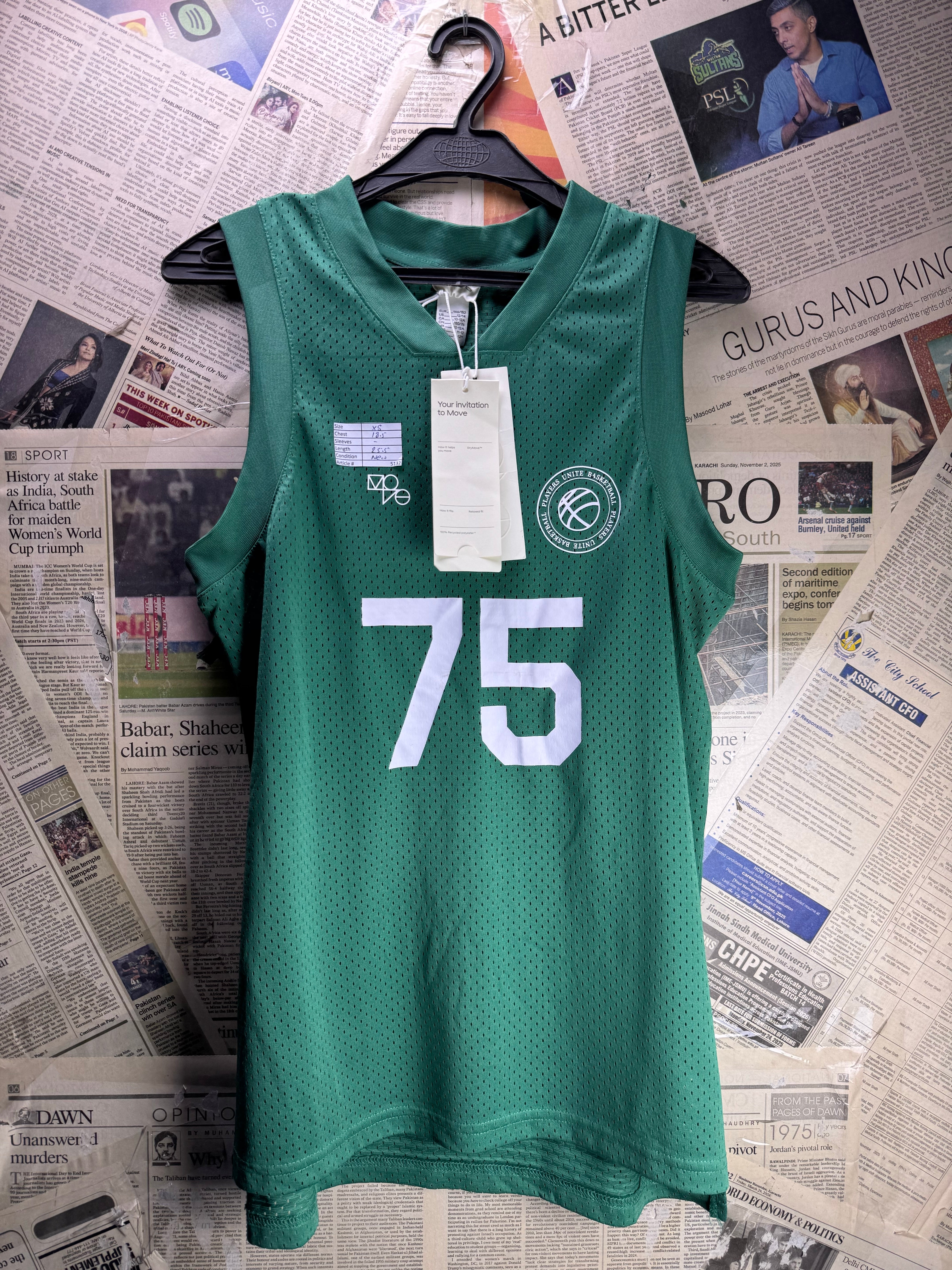 H&M® XS | Chest: 18.5" | Green | Sports Tango | Polyester | 5132 - Genuine Maal