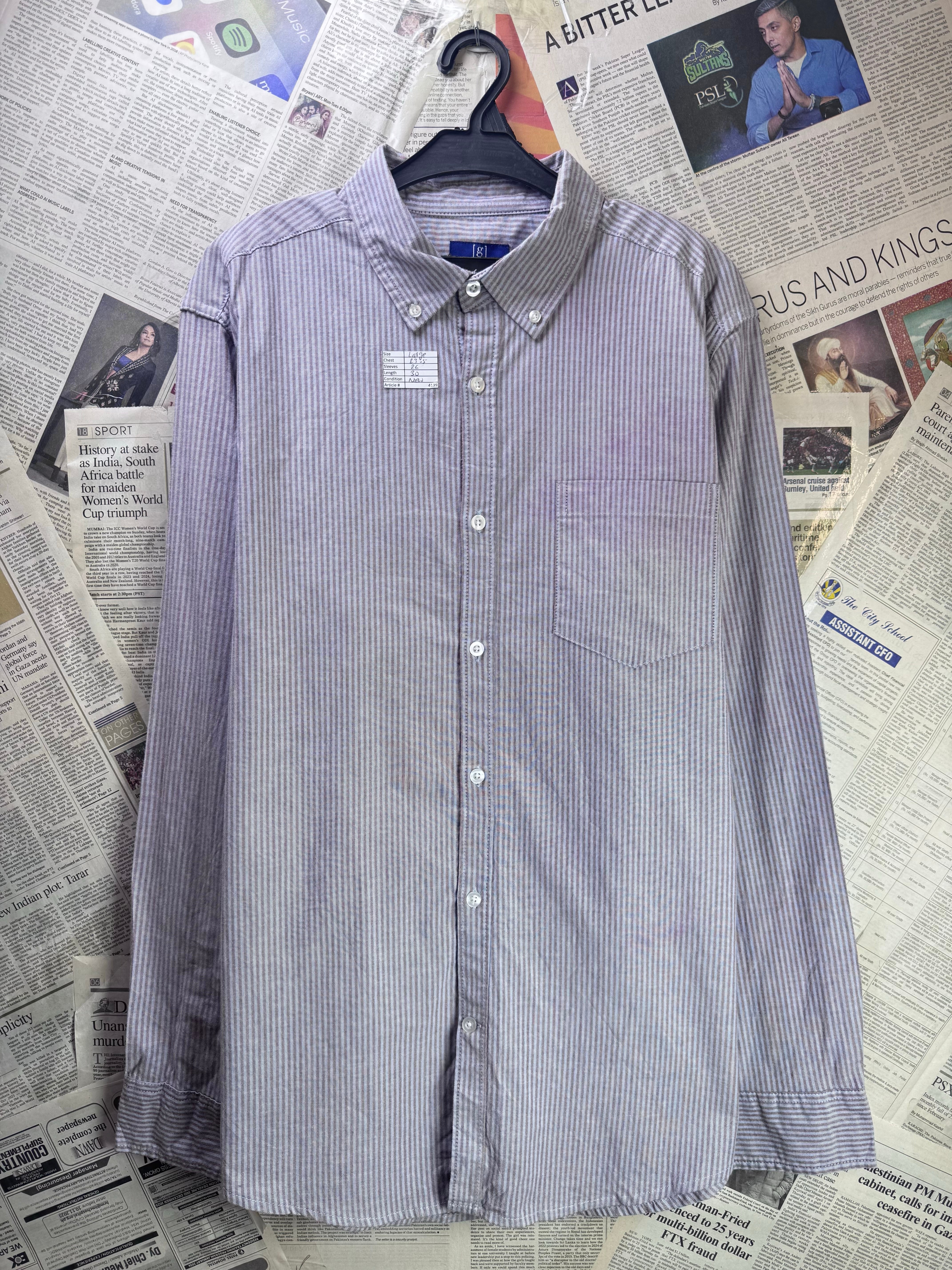 George® Large | Chest: 23.5" | Stripes | Cotton - Poly - Spandex | 4139 - Genuine Maal