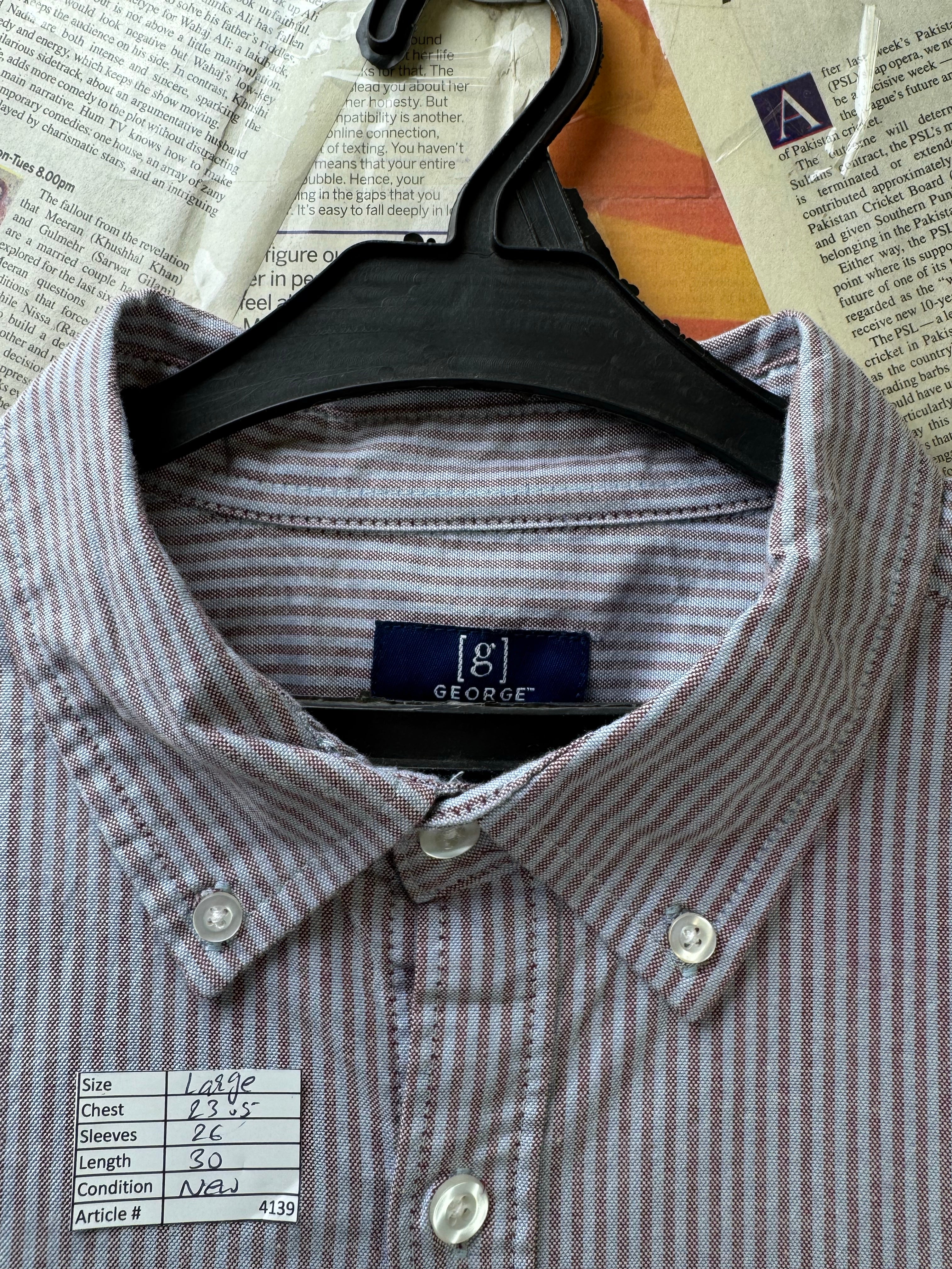 George® Large | Chest: 23.5" | Stripes | Cotton - Poly - Spandex | 4139 - Genuine Maal