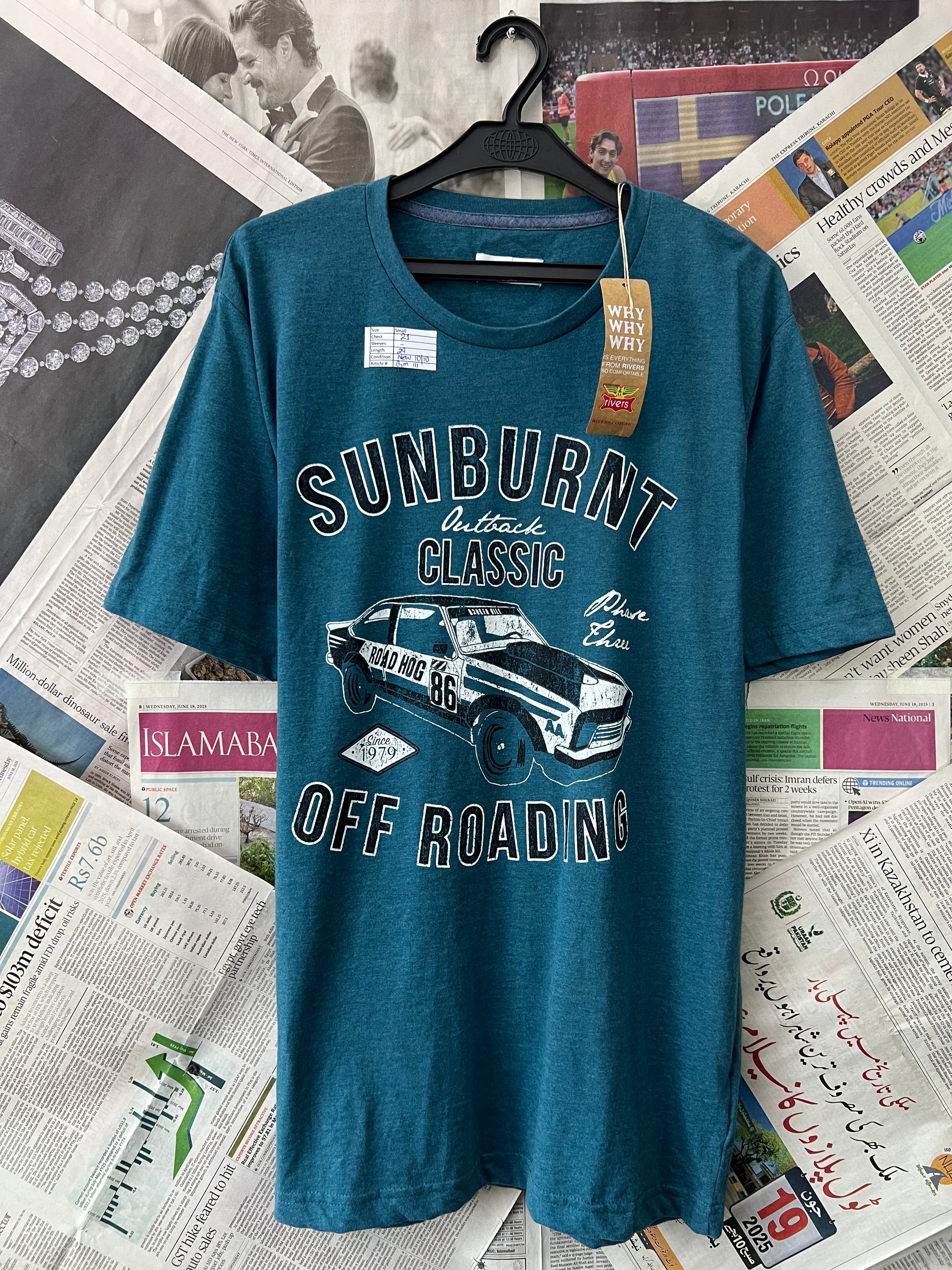 RIVERS® Sea Blue | Small | Chest: 21" | T111 - Genuine Maal