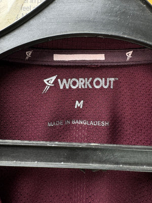 Workout® Small | Chest: 19" | Red | Sports T-Shirt | Polyester | 4940 - Genuine Maal
