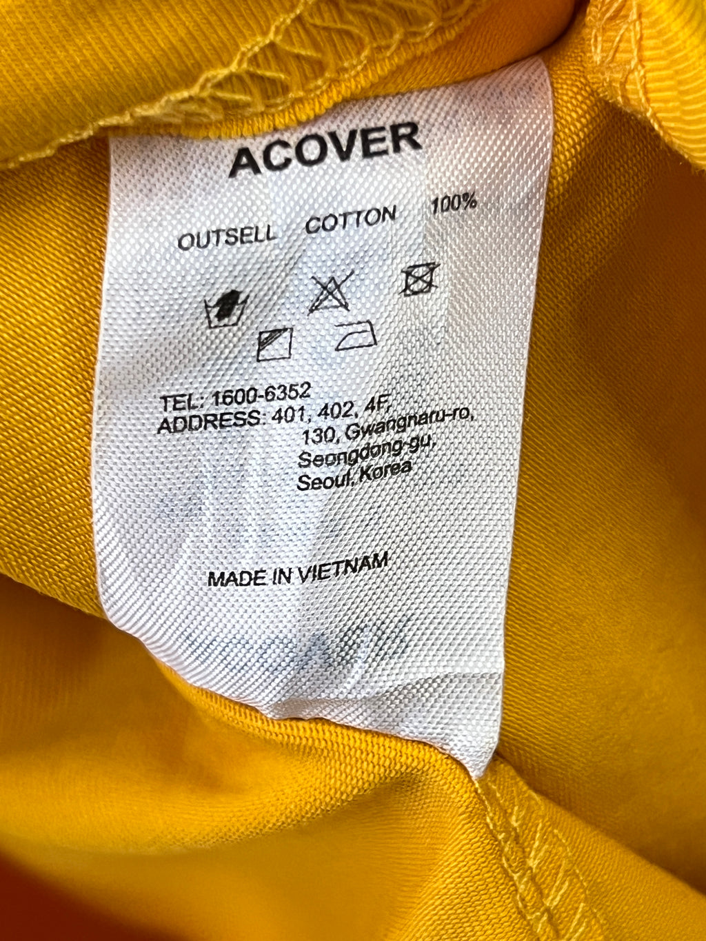 ACOVER® Mustard | Medium | Chest: 21.5" | T115 - Genuine Maal
