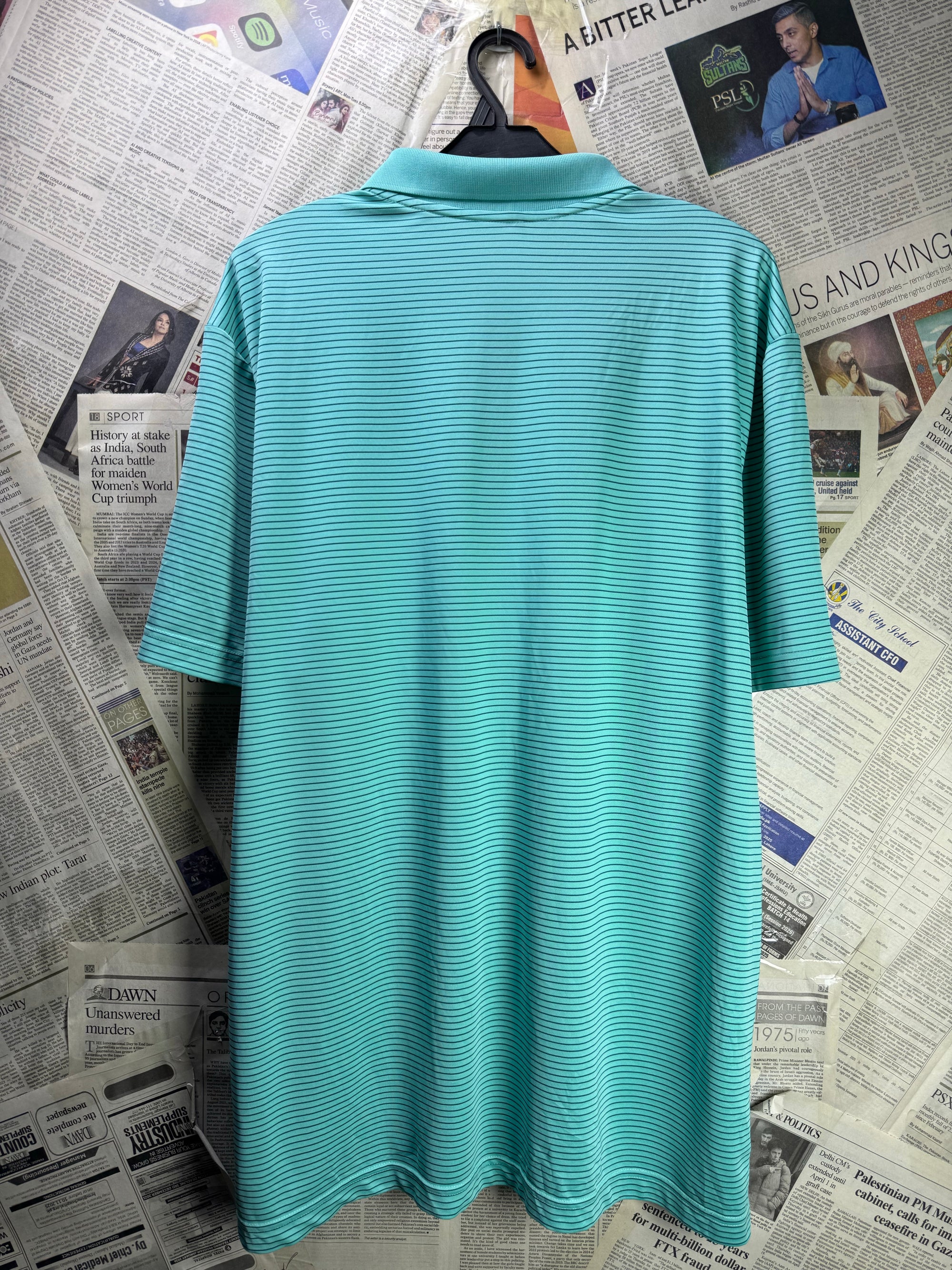 Adid*s® XL | Chest: 25" | Cyan | Golf Polo | Poly | 4143 - Genuine Maal