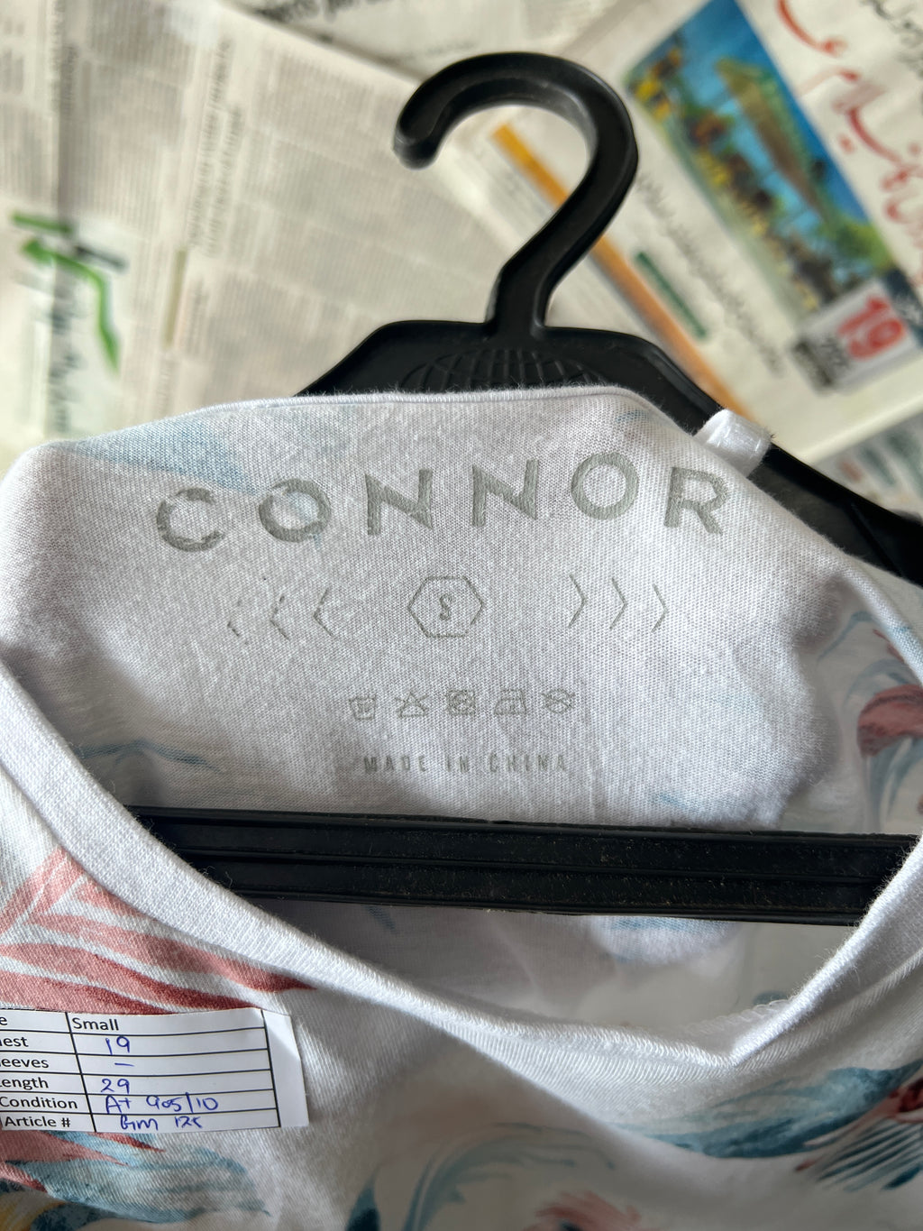 CONNOR® White | Small | Chest: 19" | T125 - Genuine Maal