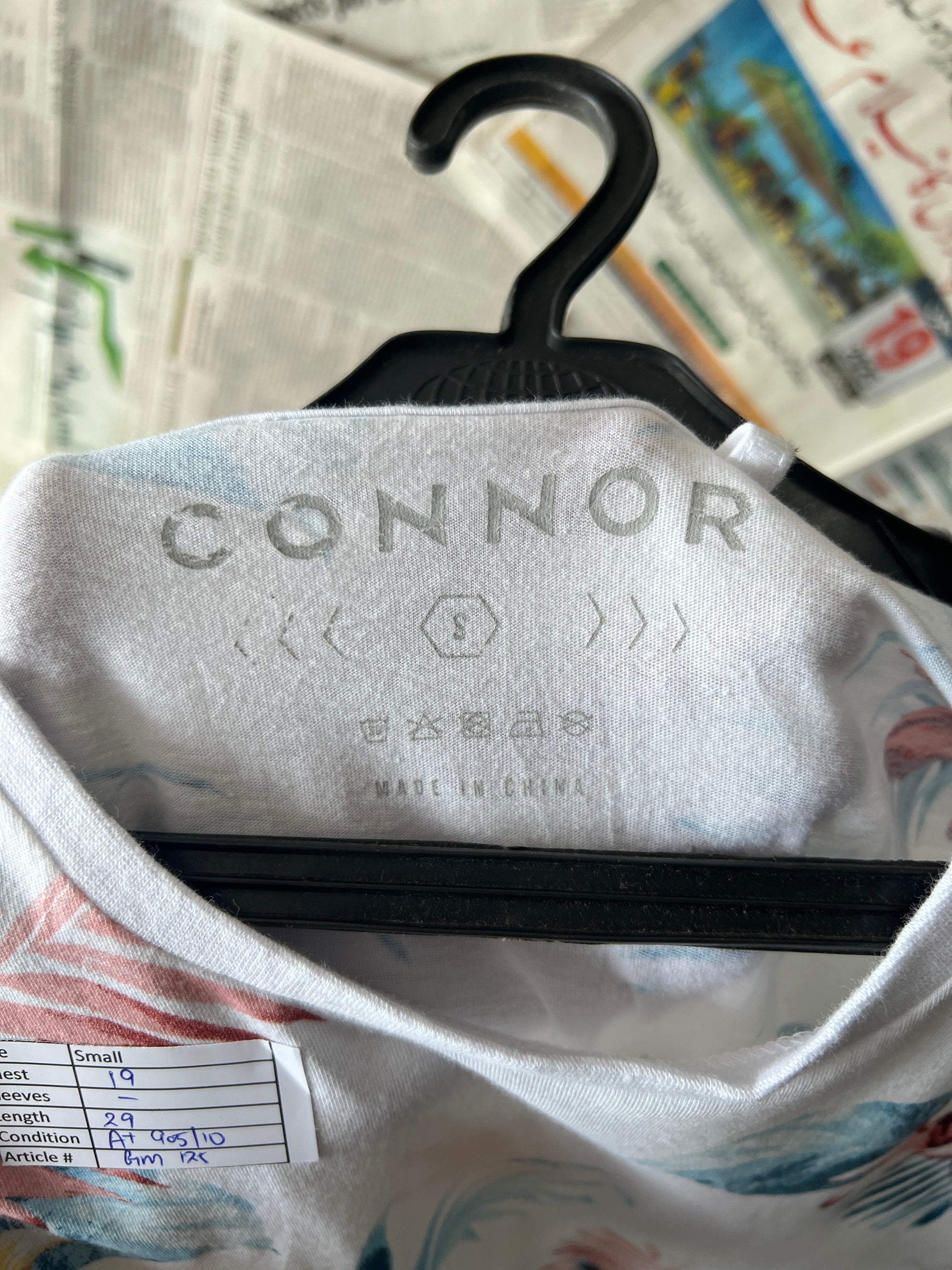 CONNOR® White | Small | Chest: 19" | T125 - Genuine Maal