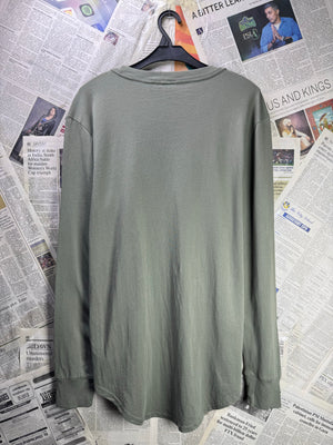 RAW® Small | Chest: 19.5" | Olive | Fullsleeves T-Shirt | Cotton | 4153 - Genuine Maal