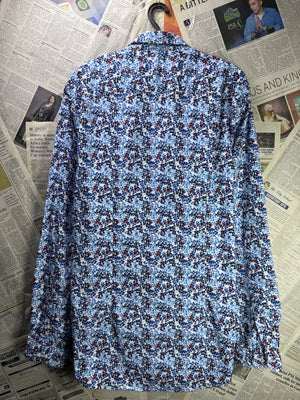 Zara® Large | Chest: 23" | Blue Floral | Shirt | 4152 - Genuine Maal