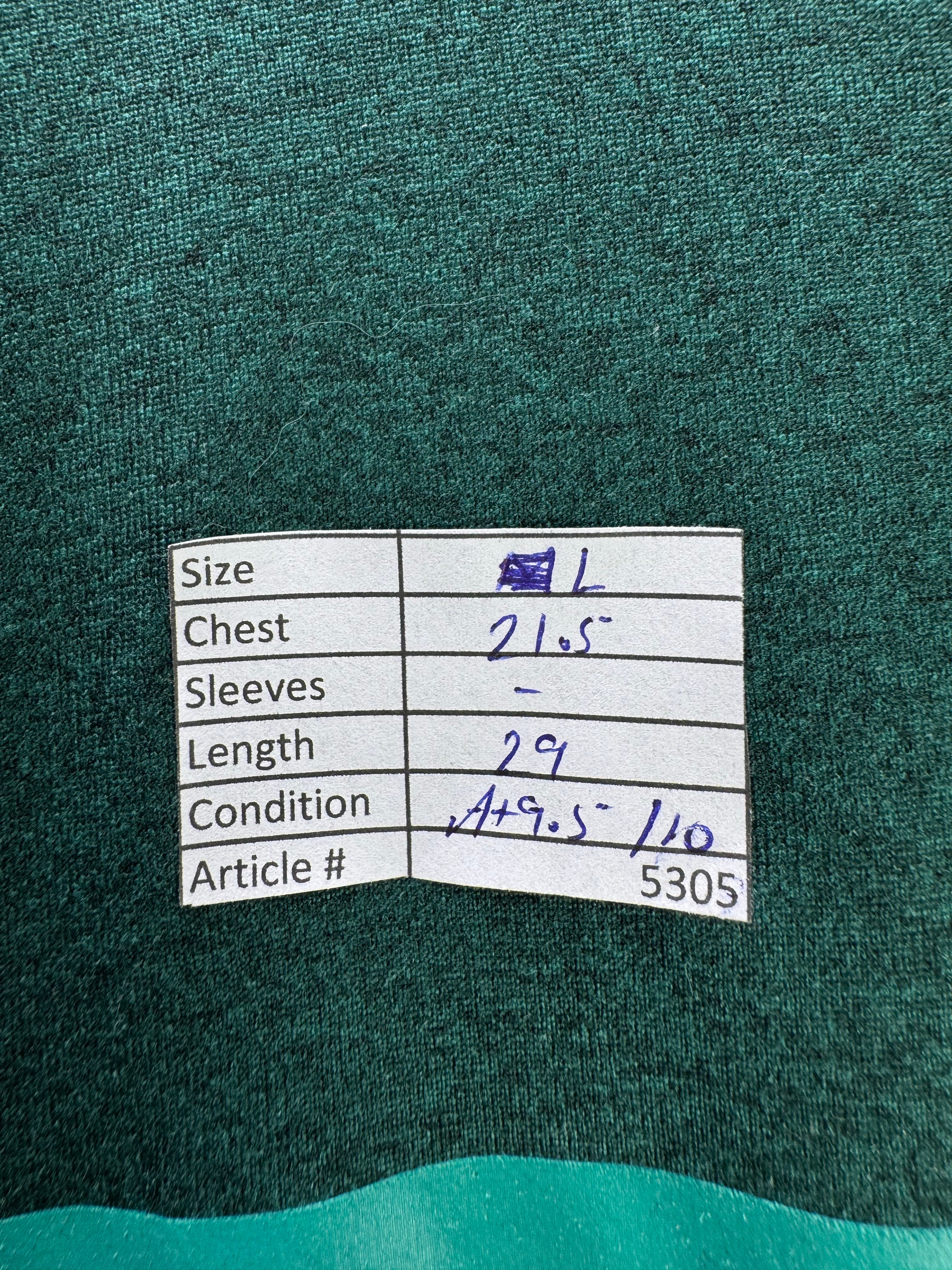 Old Navy® Large | Chest: 21.5" | Green | Sports T-Shirt | Polyester | 5305