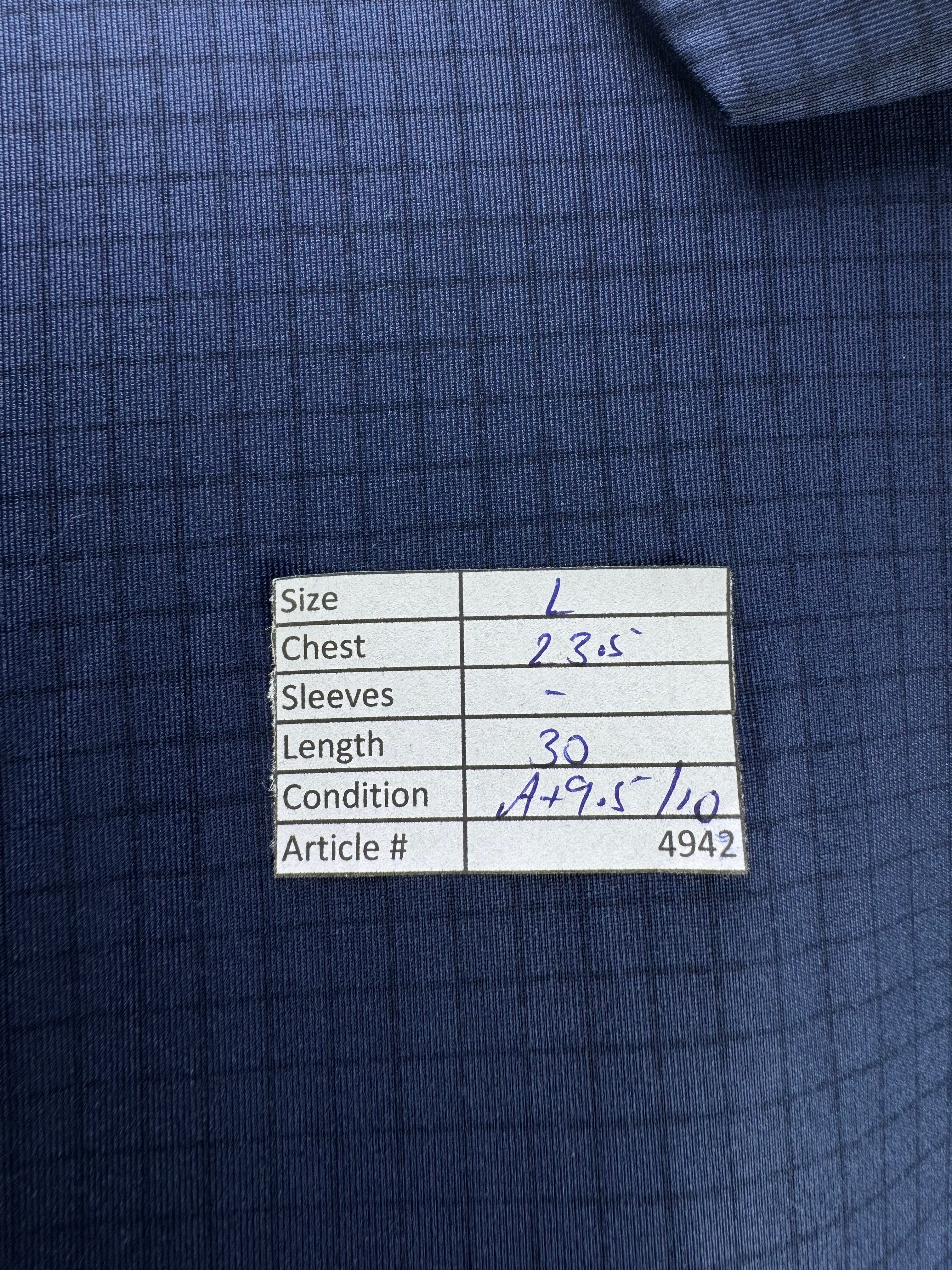N*ke® Large | Chest: 23.5" | Blue Check | Golf Polo | Poly-Spandex | 4942