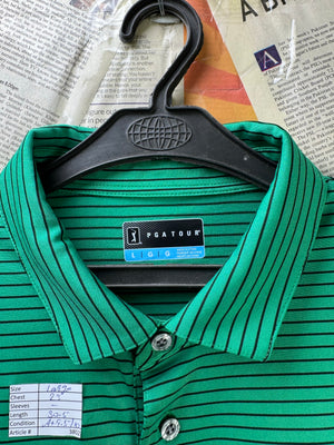 PGATour® Large | Chest: 23" | Green | Golf Polo | Poly | 3802 - Genuine Maal