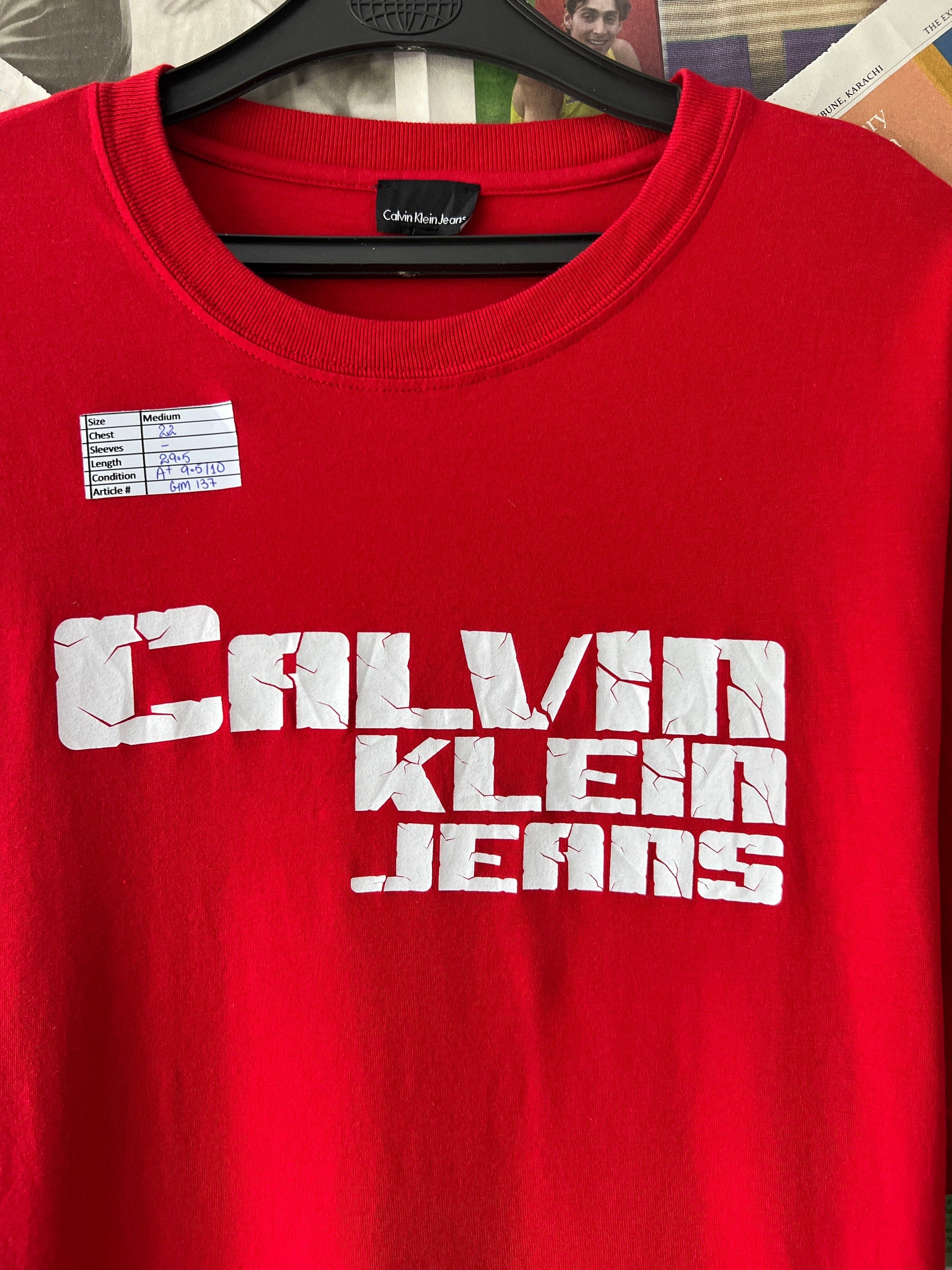 CK® Red | Medium | Chest: 22" | T137 - Genuine Maal