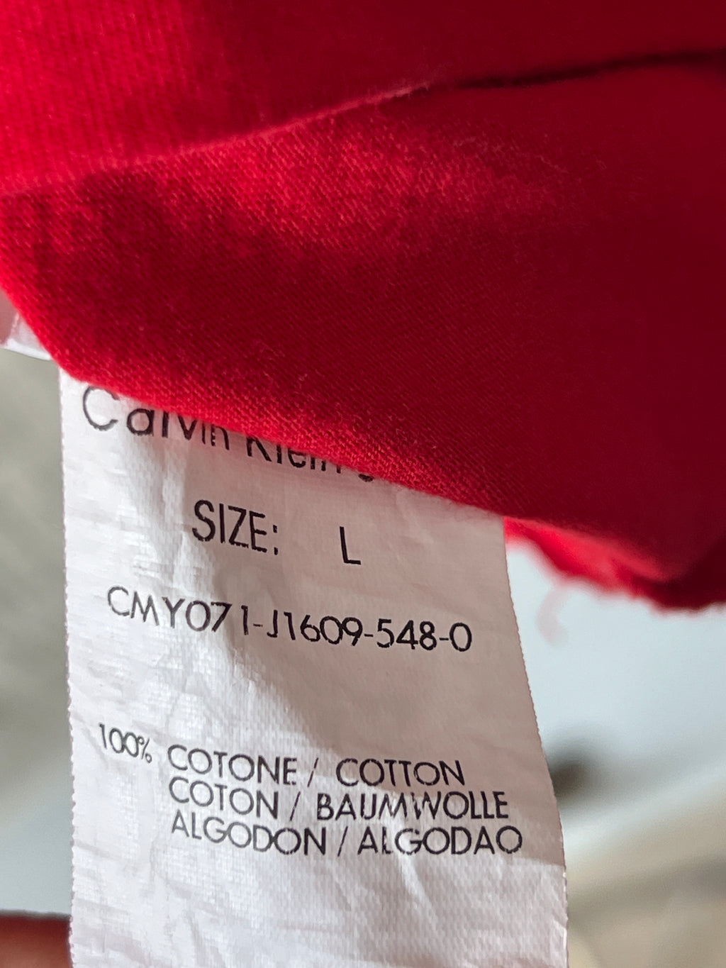 CK® Red | Medium | Chest: 22" | T137 - Genuine Maal