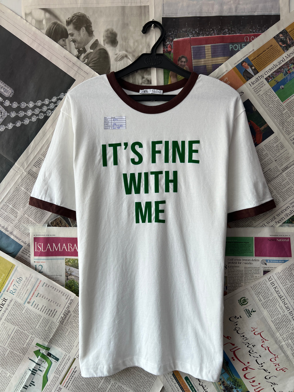 ZARA® White | XS | Chest: 18.5" | T138 - Genuine Maal