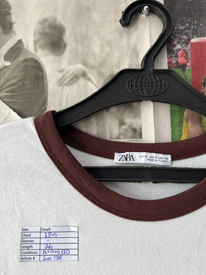 ZARA® White | XS | Chest: 18.5" | T138 - Genuine Maal