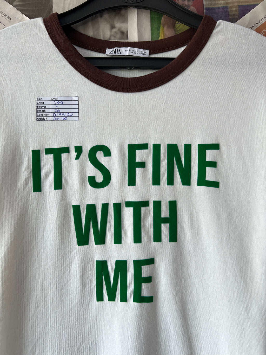 ZARA® White | XS | Chest: 18.5" | T138 - Genuine Maal