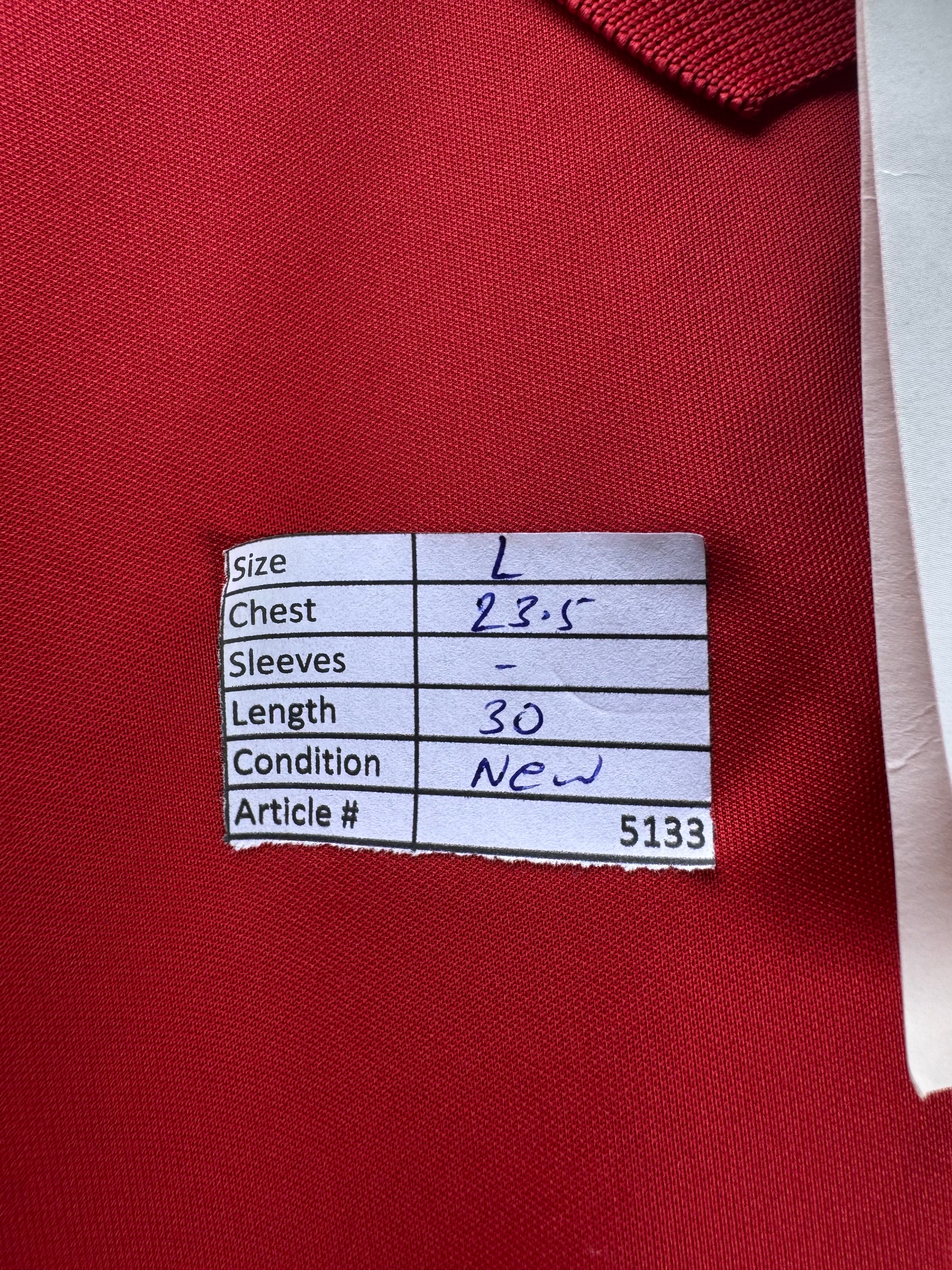 Adi*as® Large | Chest: 23.5" | Red | Golf Polo | Polyester | 5133