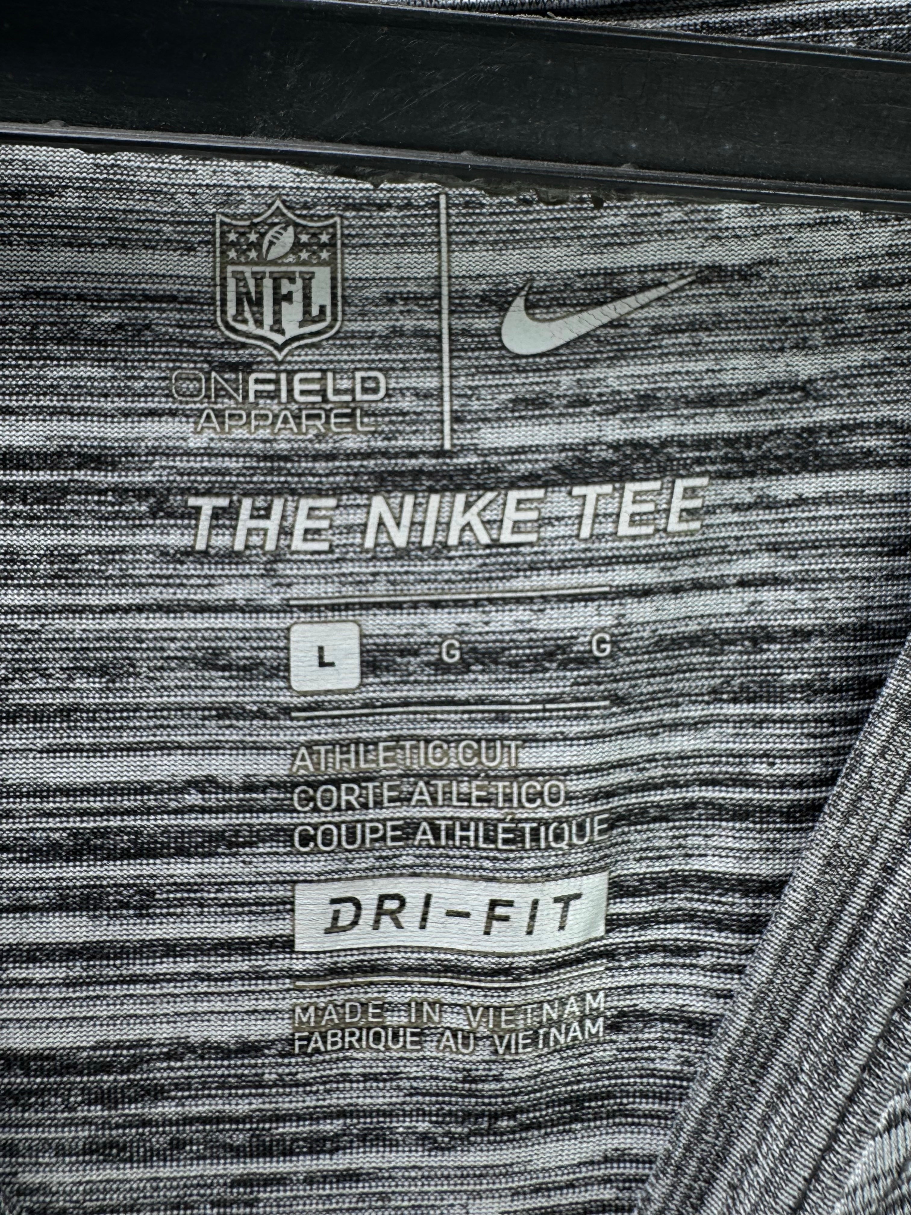 N*ke® Large | Chest: 23" | Grey | Sports NFL T-Shirt | Polyester | 4955 - Genuine Maal