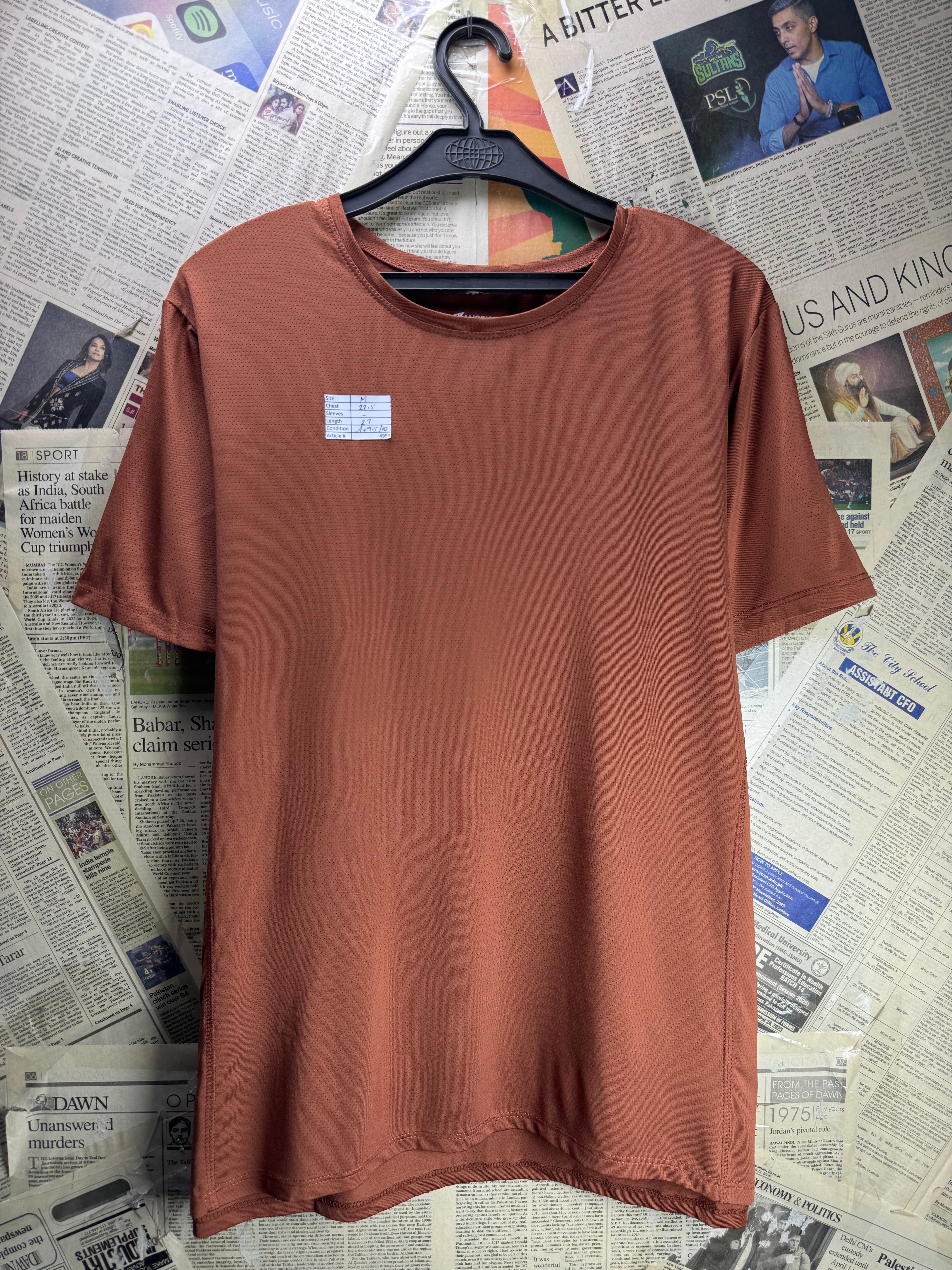 Primark® Medium | Chest: 22.5" | Pink | Sports T-Shirt | Poly - Elastane | 4953 - Genuine Maal