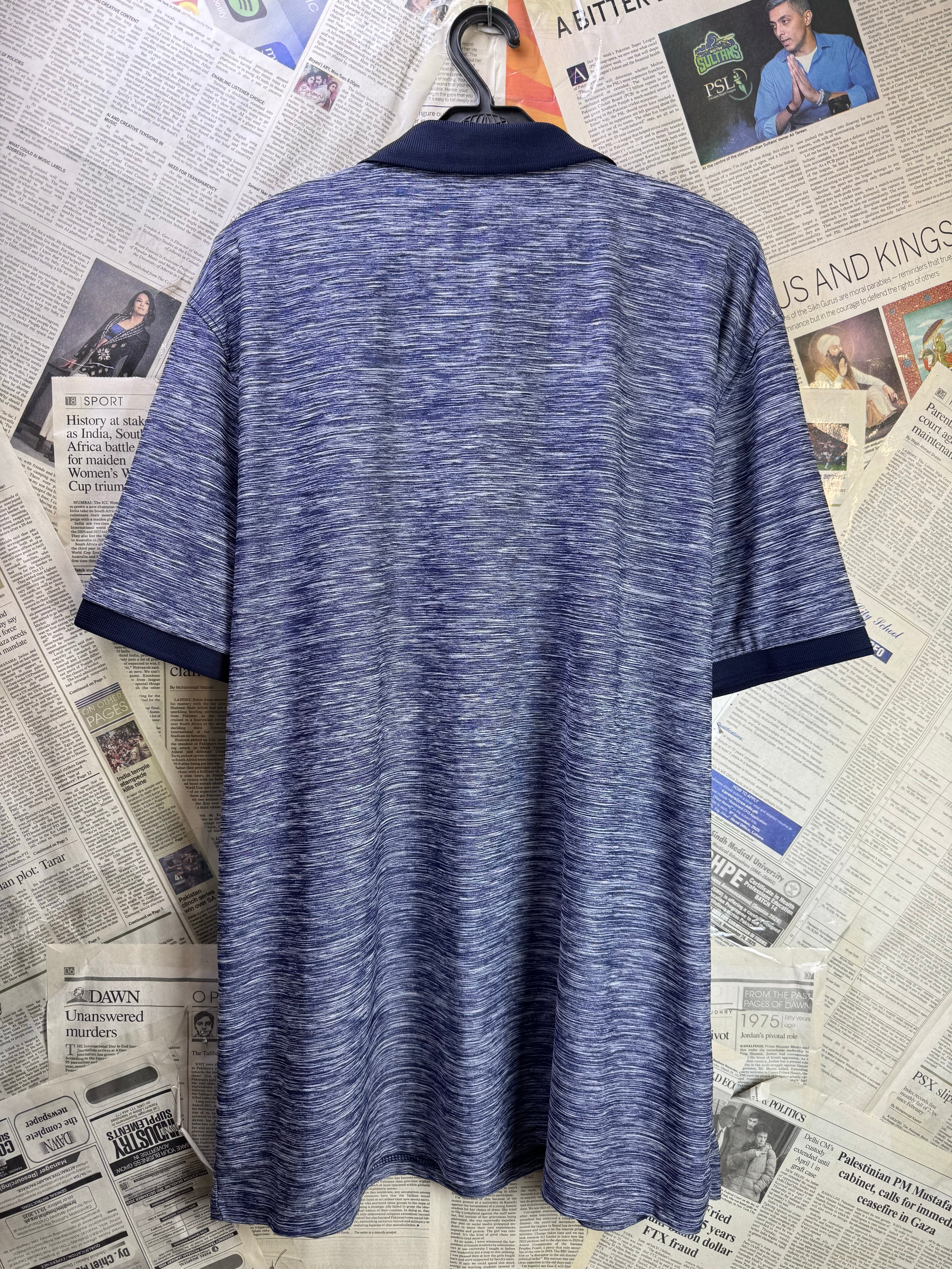 Mckenzie® Large | Chest: 24" | Blue Heather | Performance Polo | Poly - Elastane | 3803 - Genuine Maal