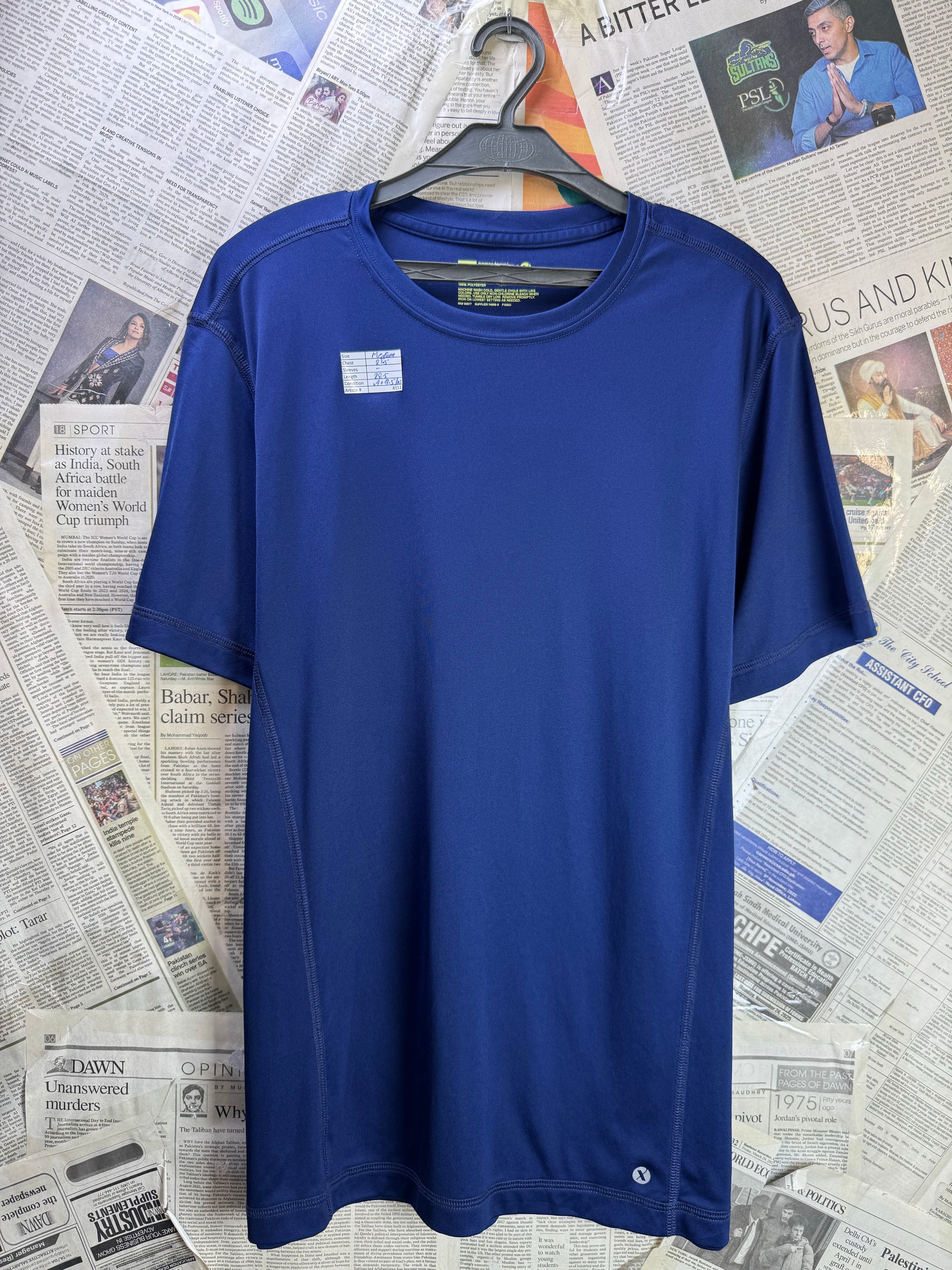 Xersion® Medium | Chest: 21.5" | Blue | Sports T-Shirt | Poly | 4151 - Genuine Maal