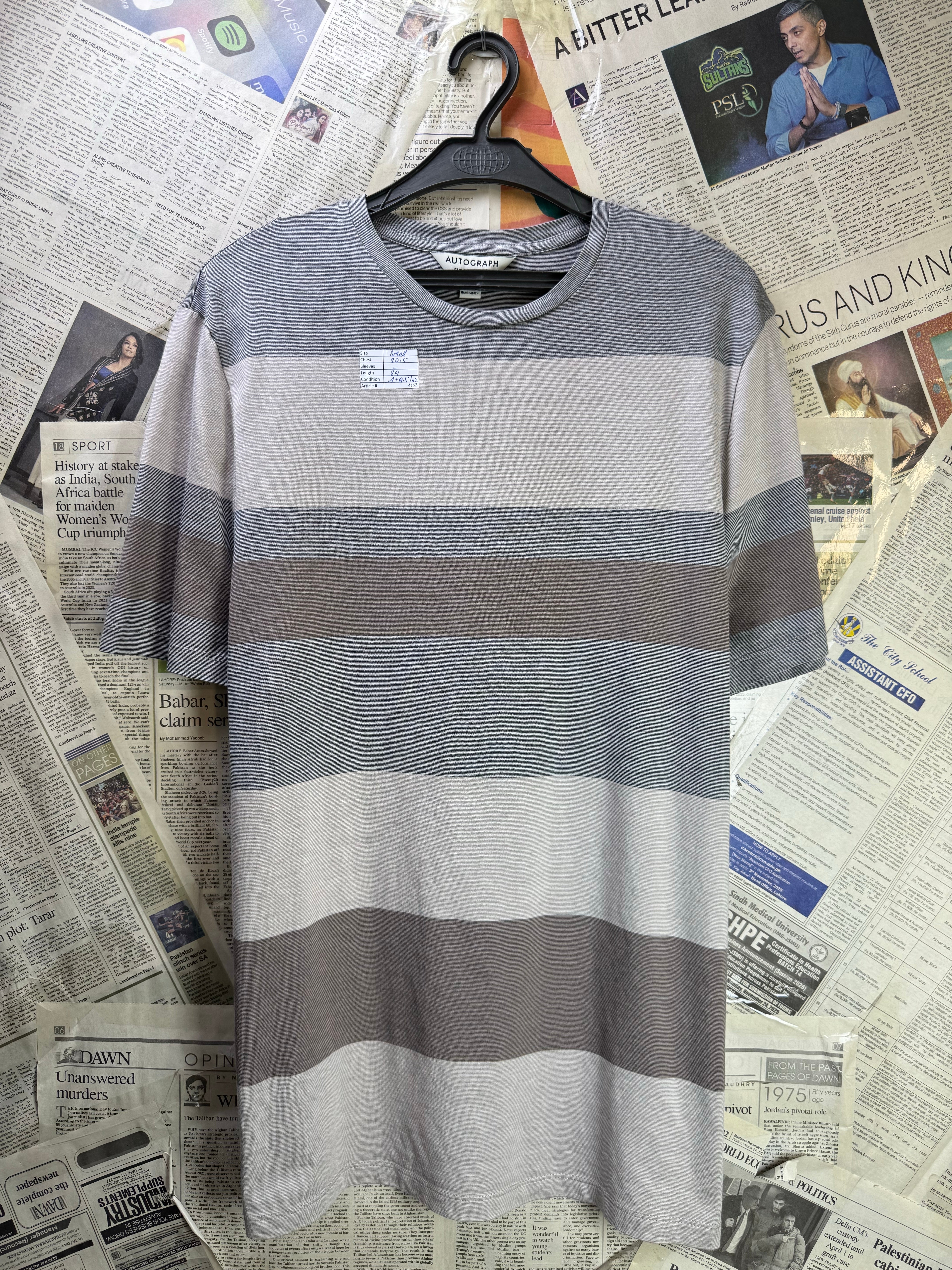 M&S® Small | Chest: 20.5" | Grey | T-Shirt | Supima Cotton | 4162 - Genuine Maal