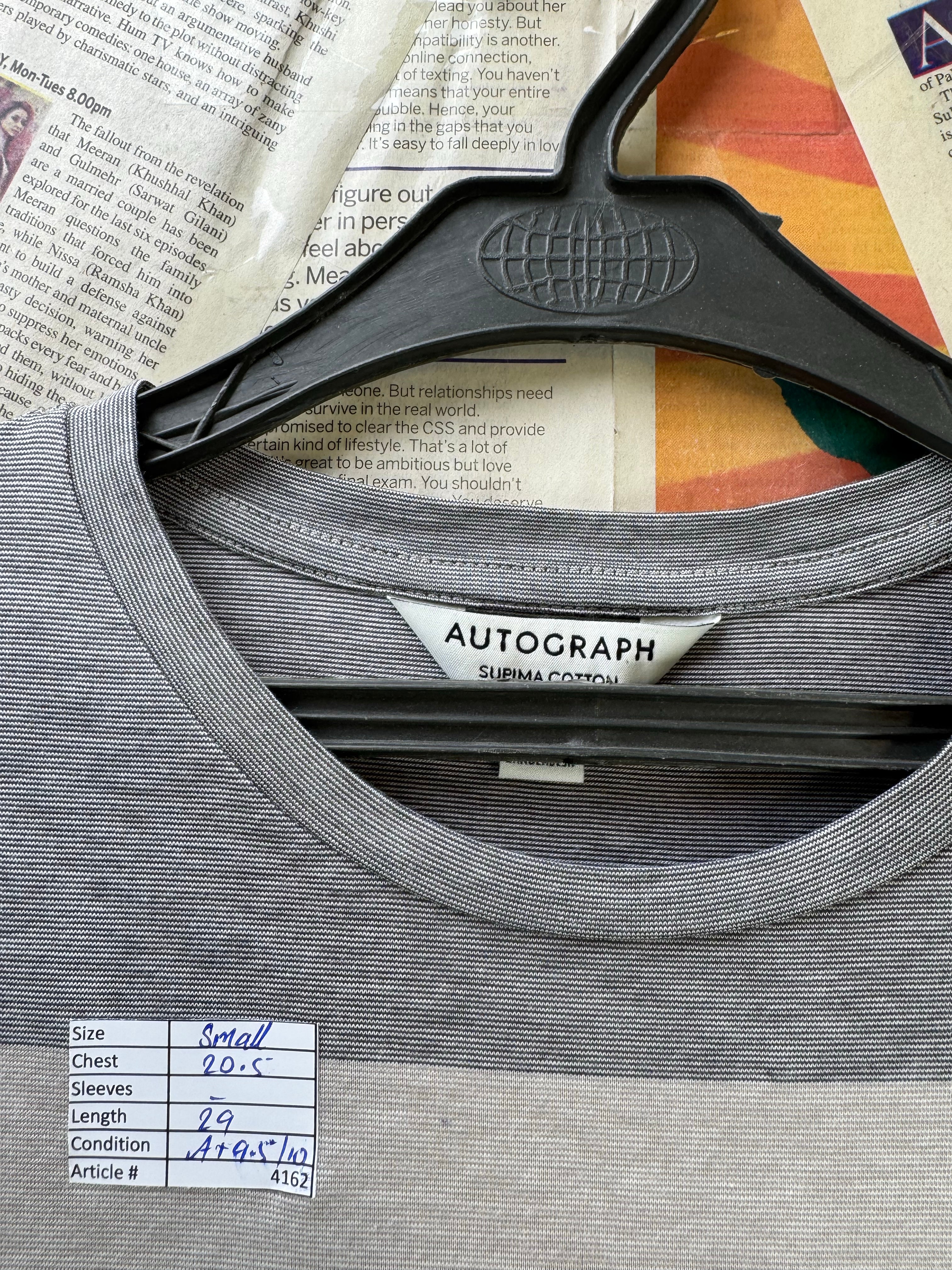M&S® Small | Chest: 20.5" | Grey | T-Shirt | Supima Cotton | 4162 - Genuine Maal