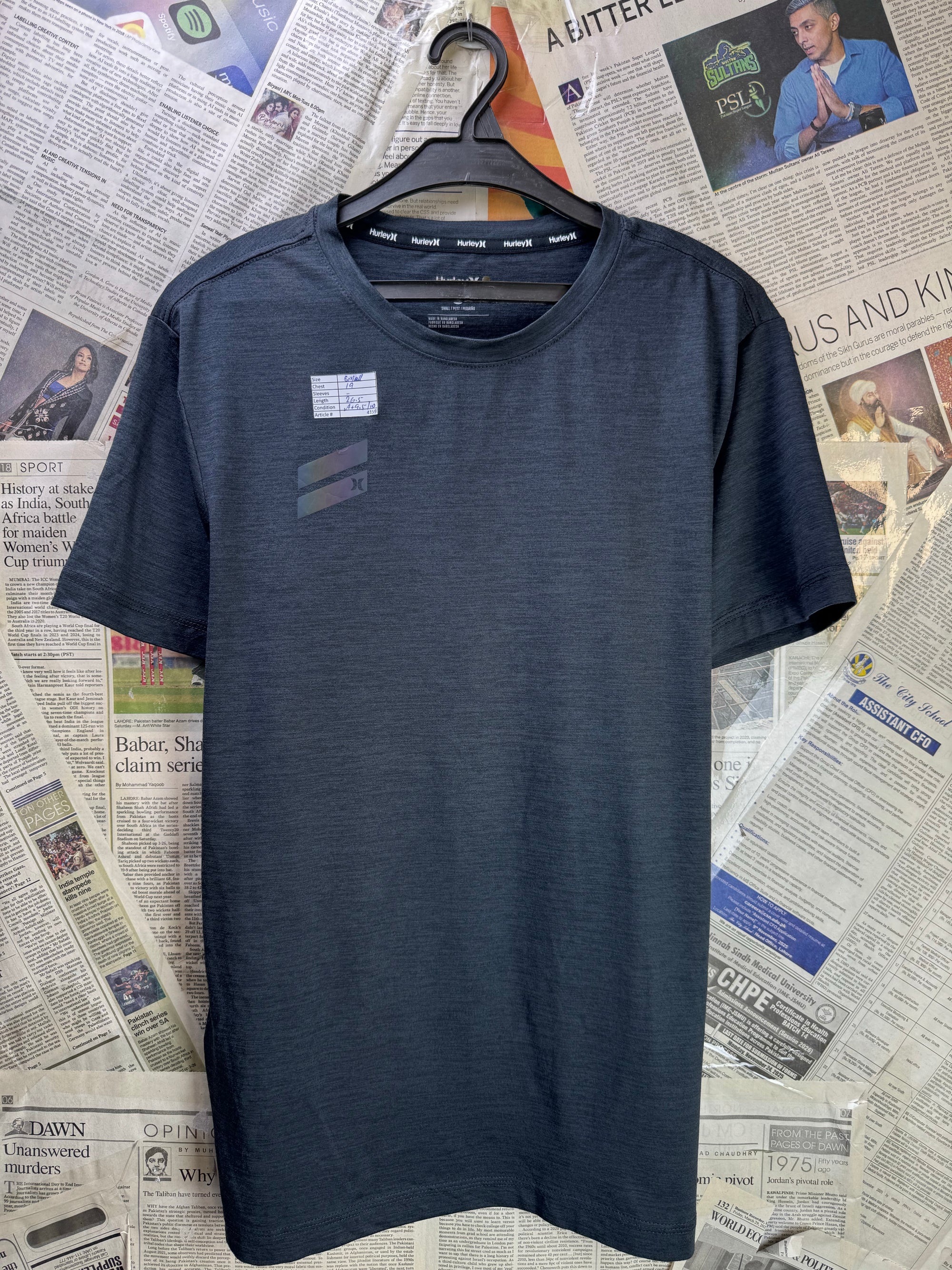 H*rley® Small | Chest: 19" | Asphalt Grey | Gym T-Shirt | Poly - Spandex | 4159 - Genuine Maal