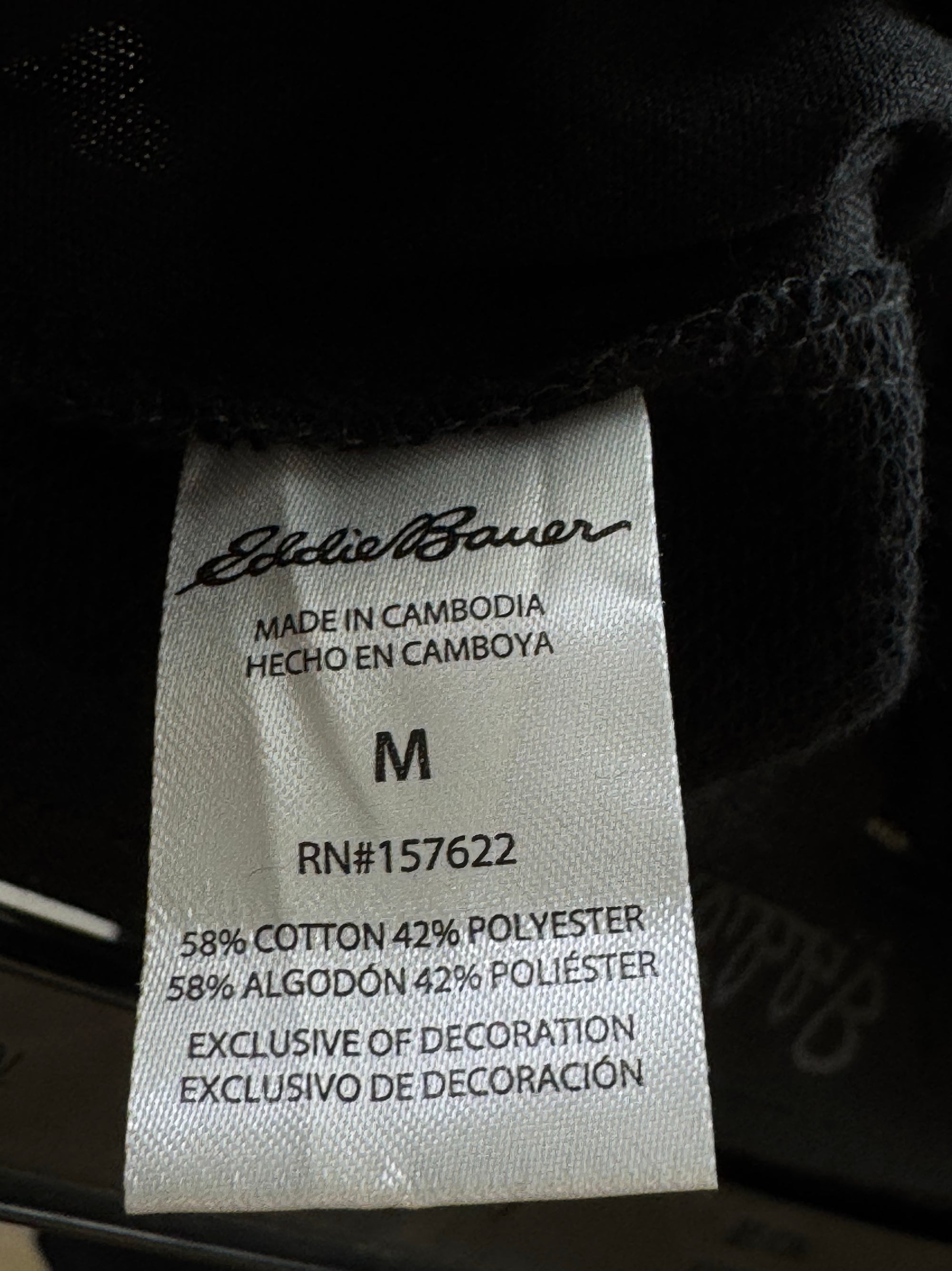 Eddie Bauer® Waist: 32" to 34" | Black | Shorts | Cotton - Poly | 1392 - Genuine Maal