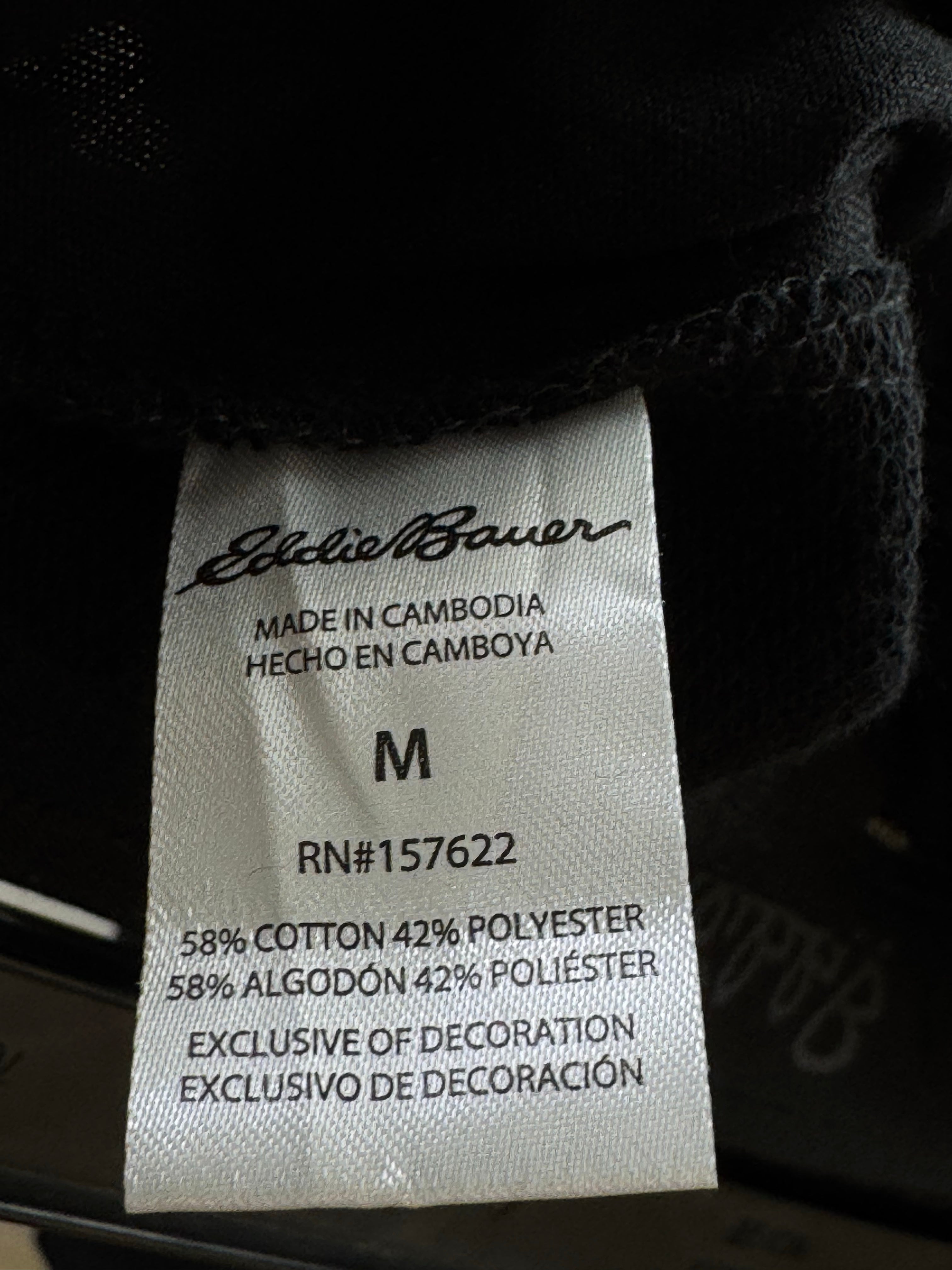 Eddie Bauer® Waist: 32" to 34" | Black | Shorts | Cotton - Poly | 1392 - Genuine Maal