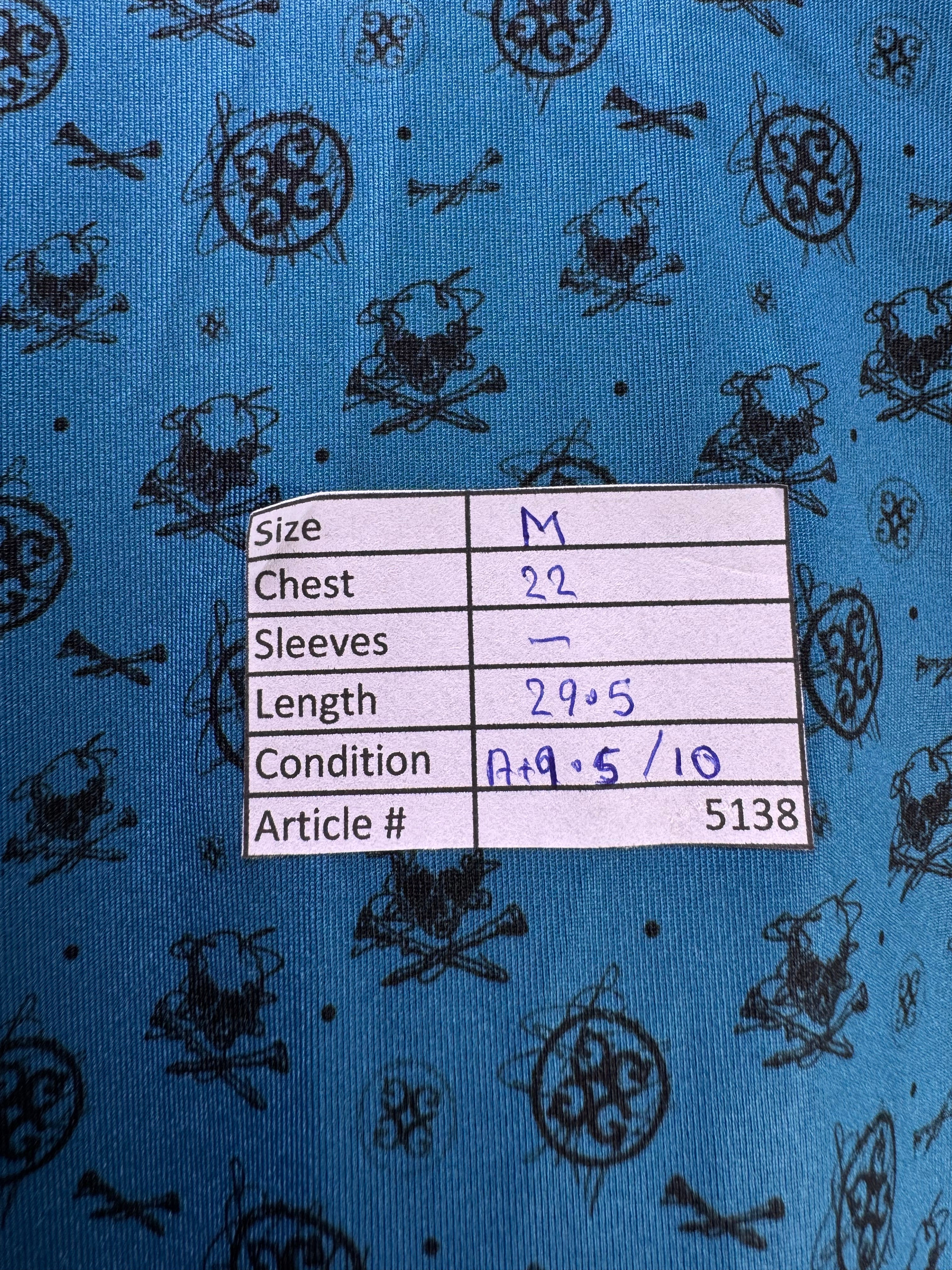 G/Fore® Medium | Chest: 22" | Blue | Golf Polo | Poly - Spandex | 5138 - Genuine Maal
