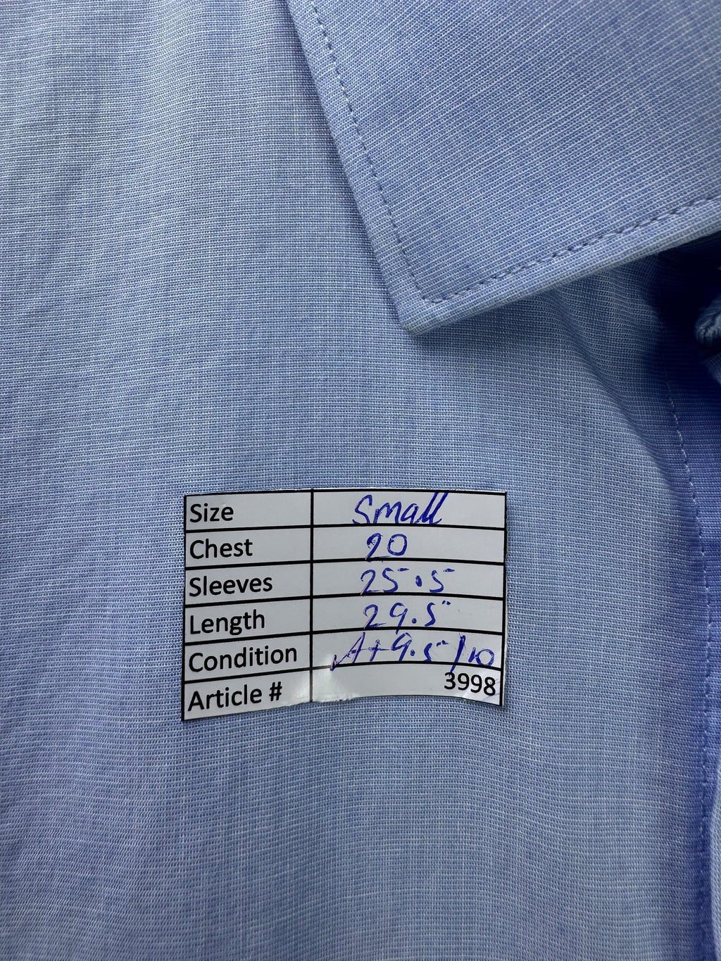 Next® Small | Chest: 20" | Light Blue | Shirt | Cotton | 3998 - Genuine Maal