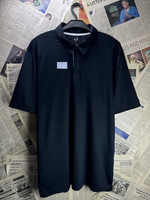 Oakley® Medium | Chest: 22" | Black | Golf Polo | Polyester| 5332 - Genuine Maal