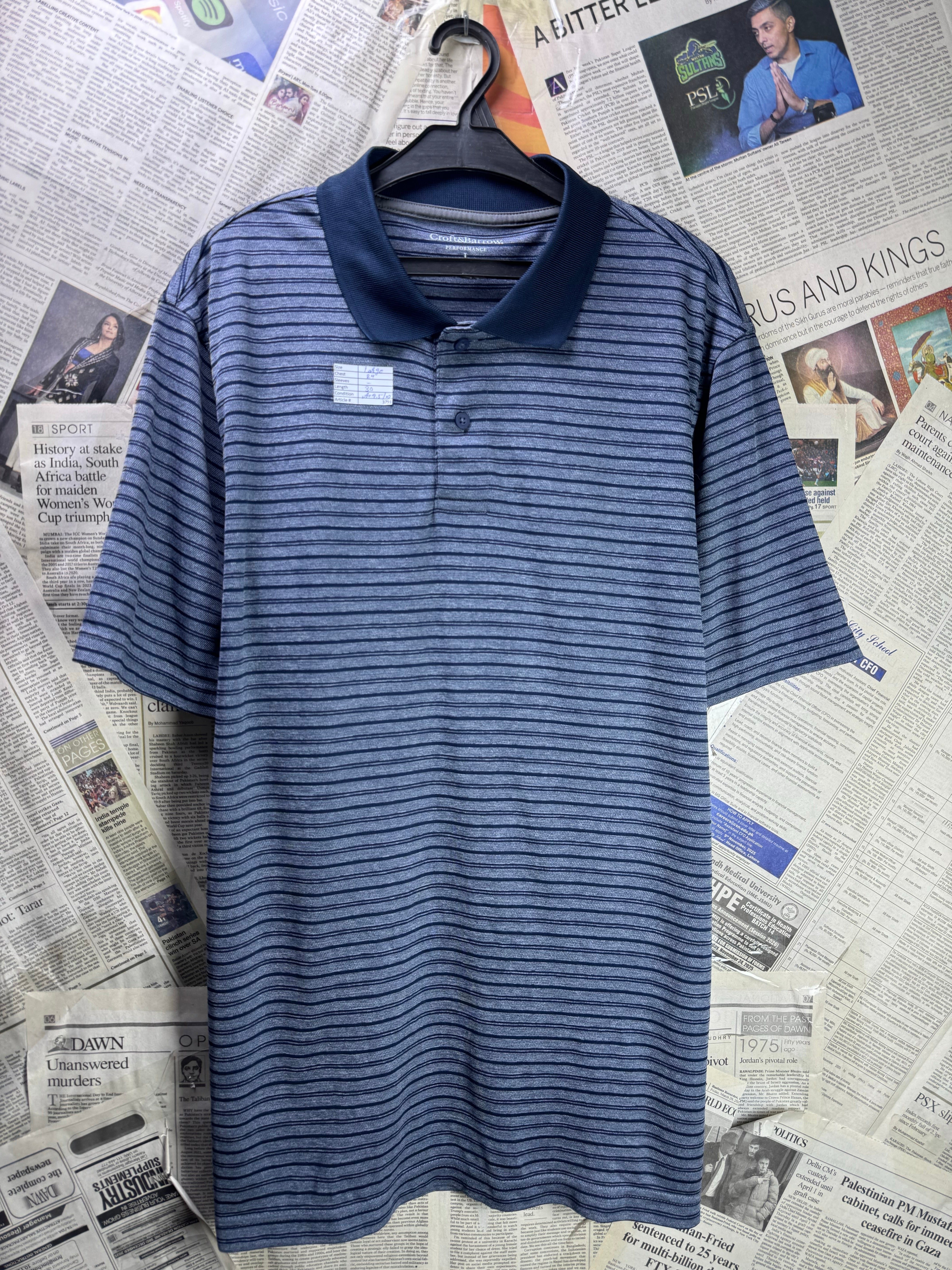 Croft&Barrow® Large | Chest: 24" | Performance Polo | Poly | 3791 - Genuine Maal