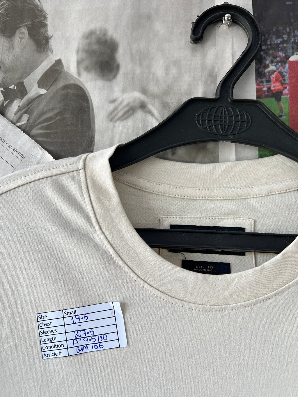 PORTER & ASH® Beige | Small | Chest: 19.5" | T156 - Genuine Maal