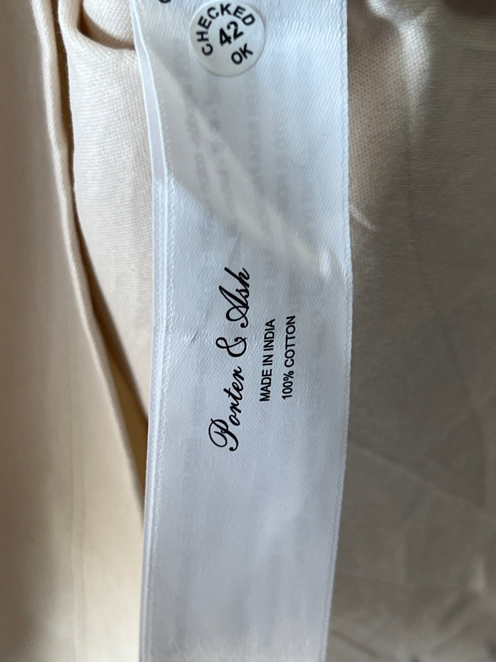 PORTER & ASH® Beige | Small | Chest: 19.5" | T156 - Genuine Maal