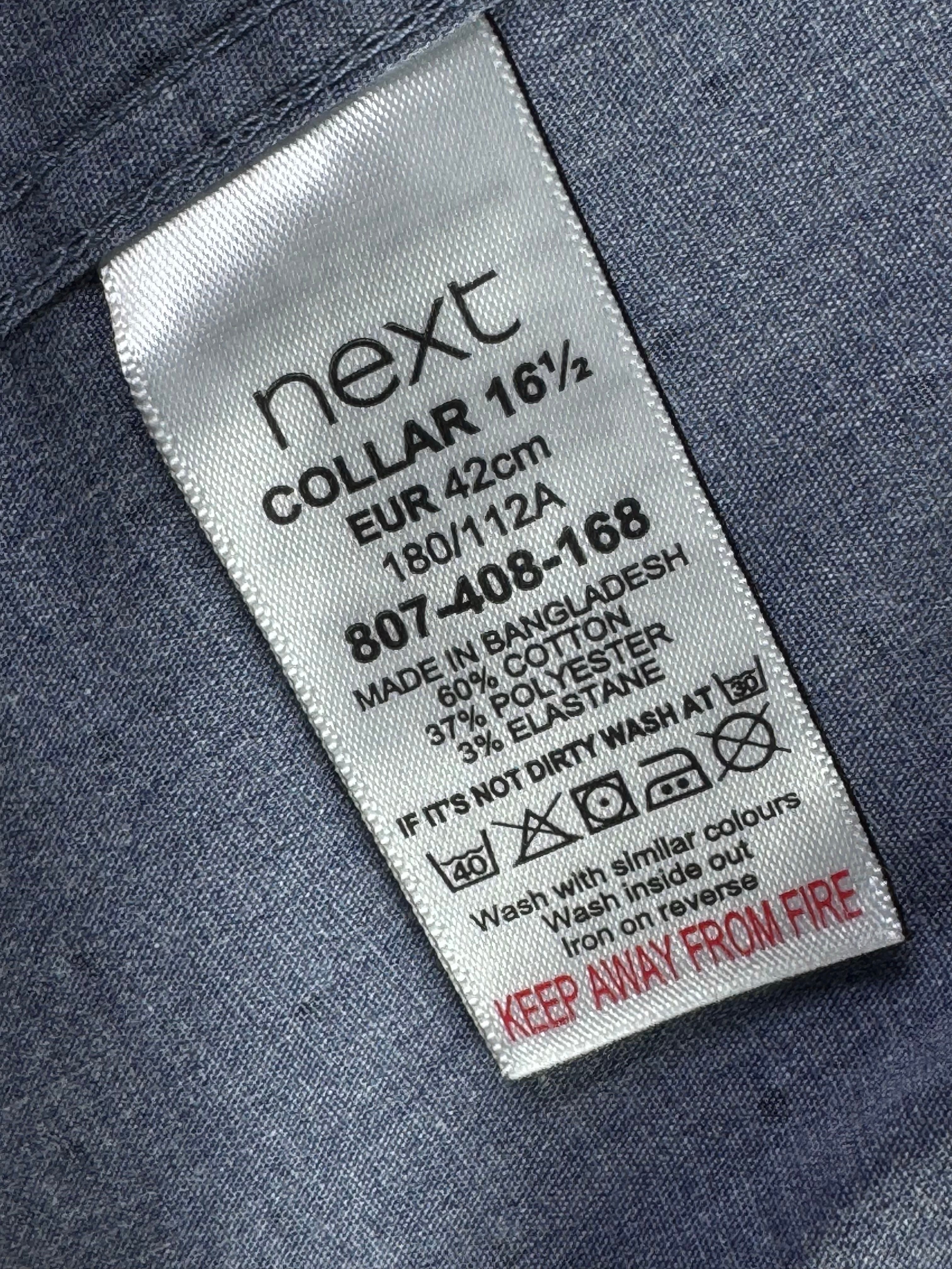 Next® Large | Chest: 23.5" | Blue with Dots | Shirt | Cotton - Poly - Elastane | 3801 - Genuine Maal