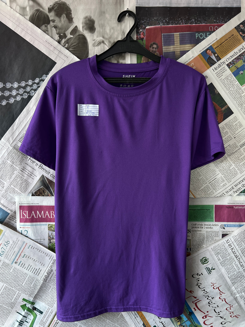 SHEIN® Purple | Small | Chest: 21" | T132 - Genuine Maal