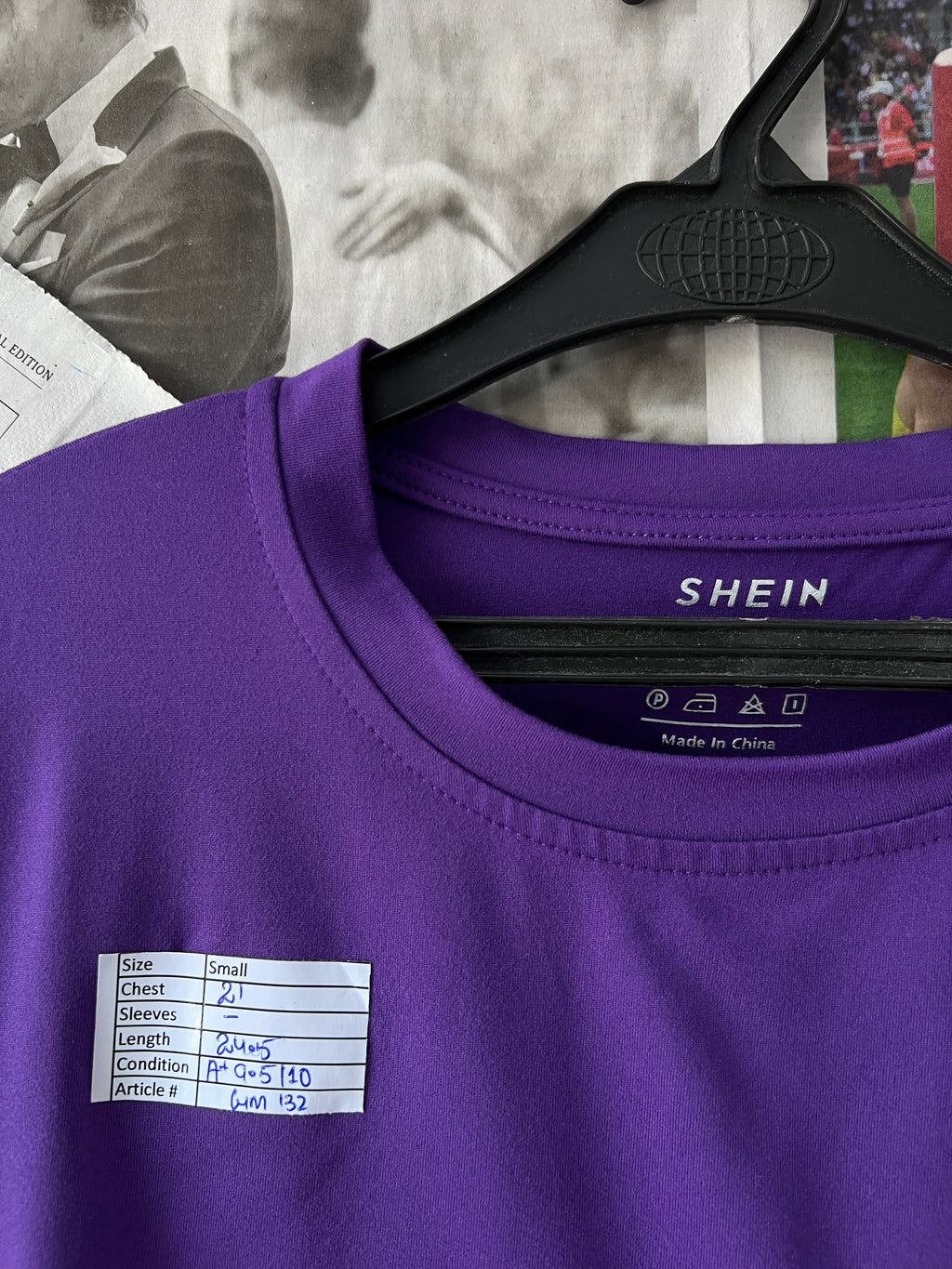 SHEIN® Purple | Small | Chest: 21" | T132 - Genuine Maal