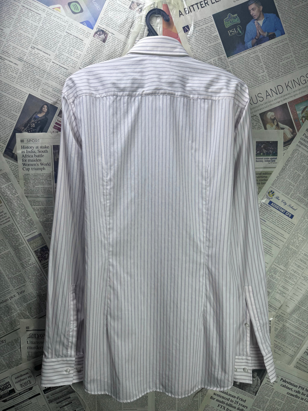 BOSS® Small | Chest: 20" | Stripe | Shirt | Cotton | 3805 - Genuine Maal