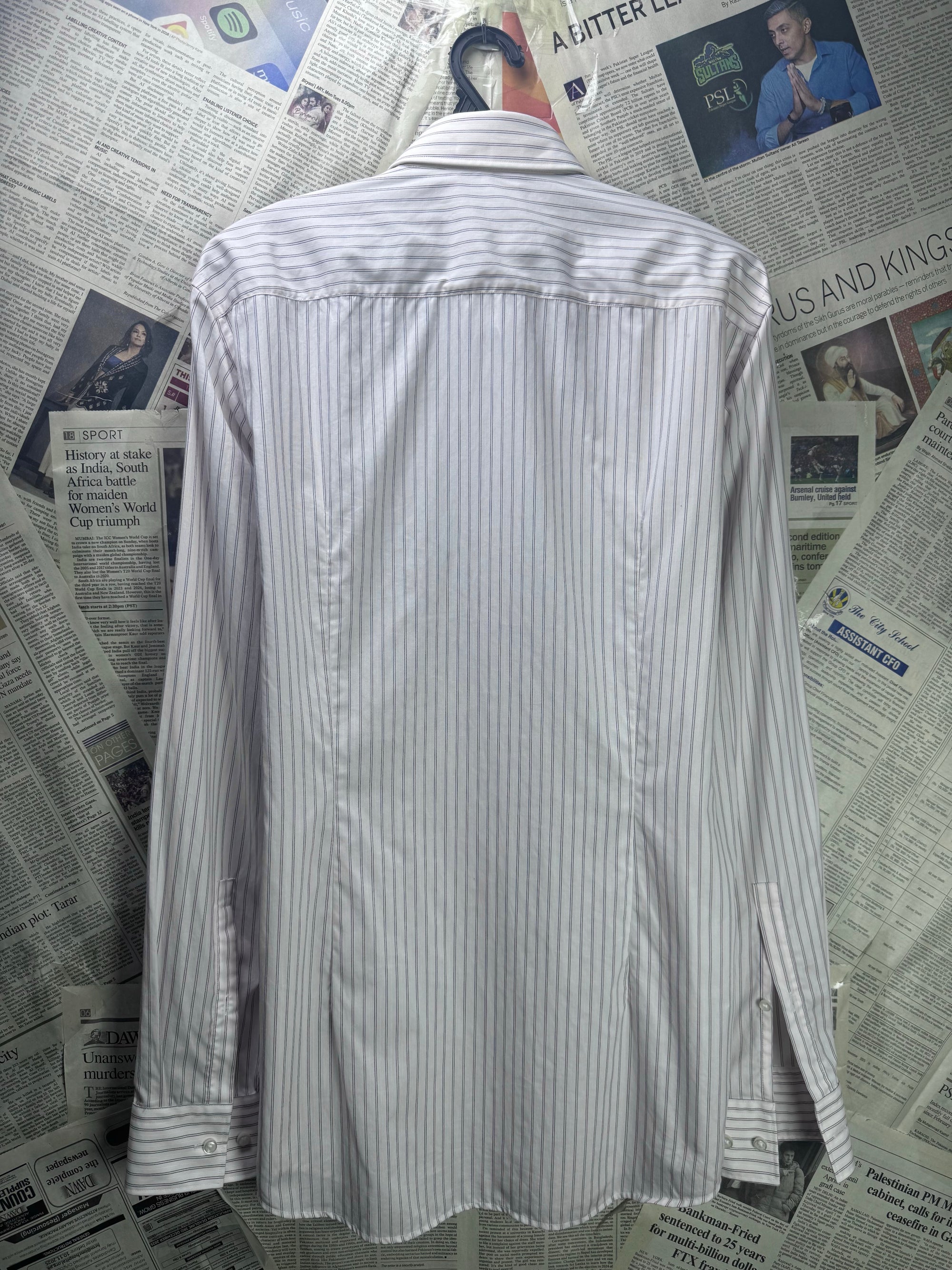 BOSS® Small | Chest: 20" | Stripe | Shirt | Cotton | 3805 - Genuine Maal