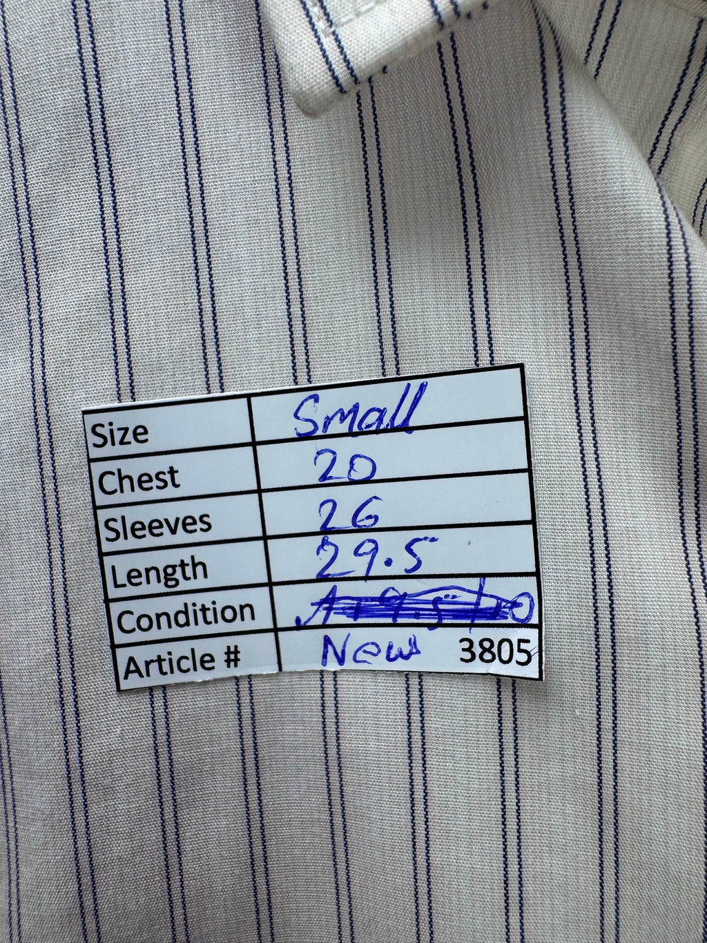 BOSS® Small | Chest: 20" | Stripe | Shirt | Cotton | 3805 - Genuine Maal