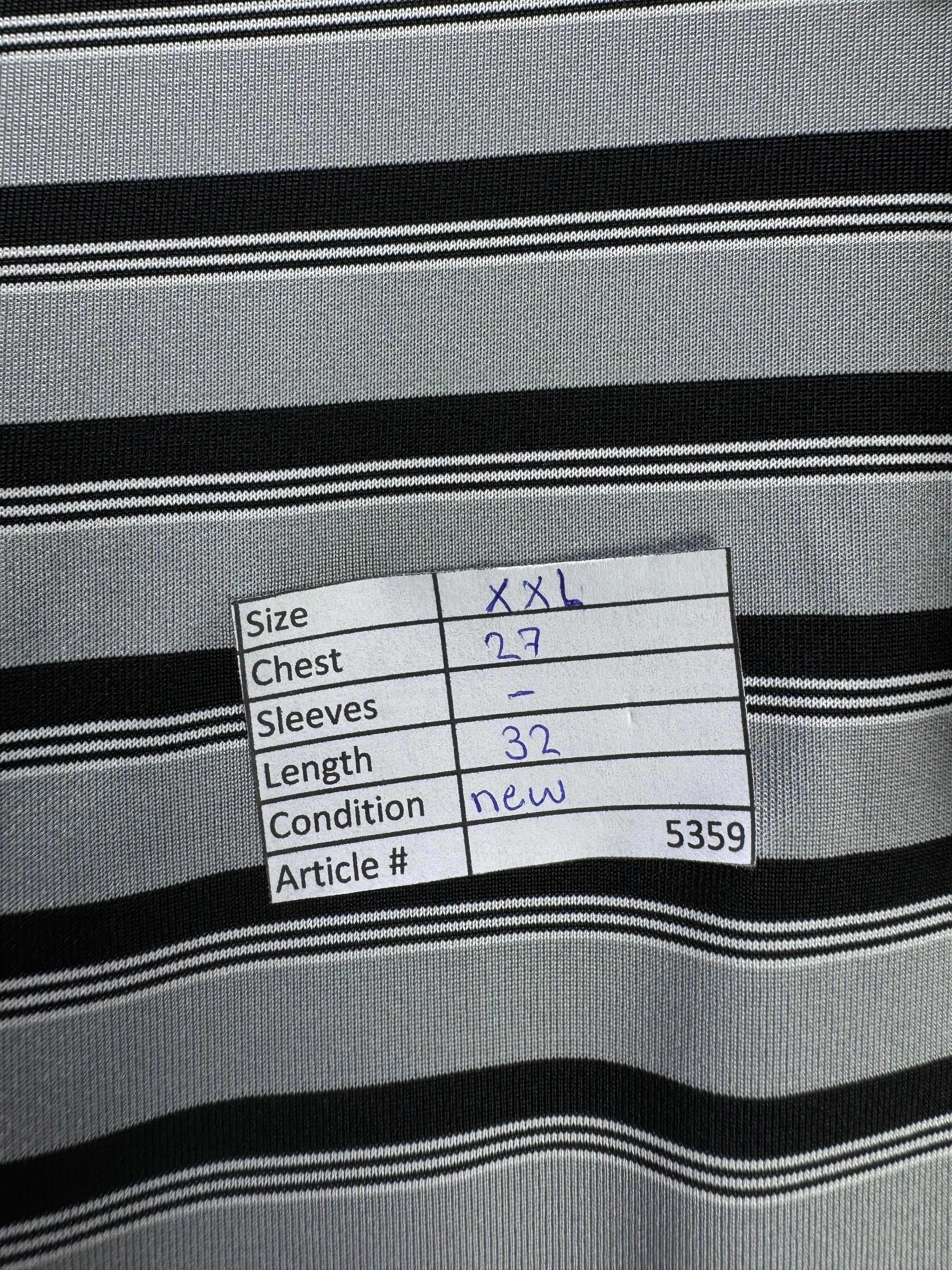 Adi*as® XXL | Chest: 27" | Stripes | Golf Polo | Polyester | 5359 - Genuine Maal