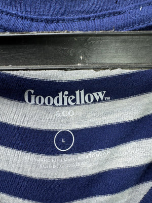 GoodFellow® Large | Chest: 23" | Blue & Grey | T-Shirt | Cotton - Poly | 3994 - Genuine Maal